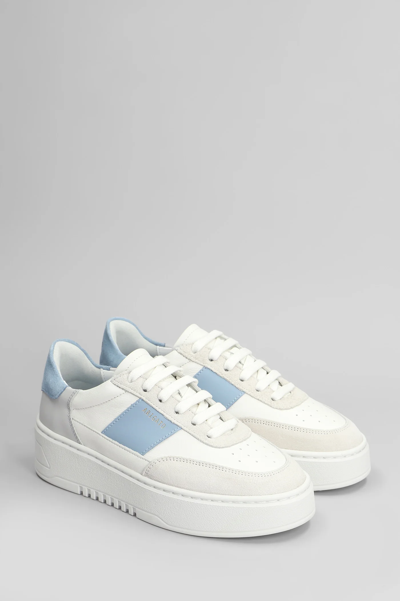 Orbit Vintage Sneakers in white suede and leather - Image 2