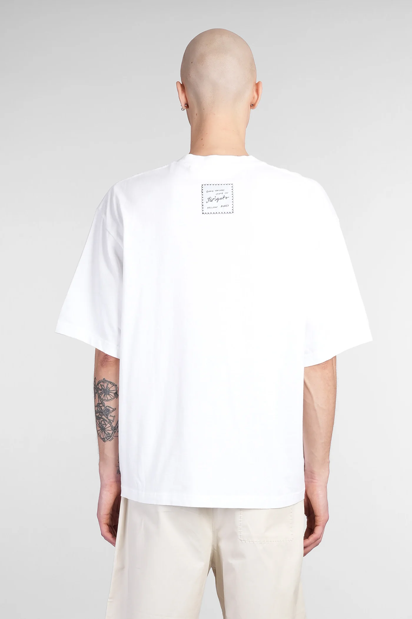 Patch T-shirt T-Shirt in white cotton - Image 3