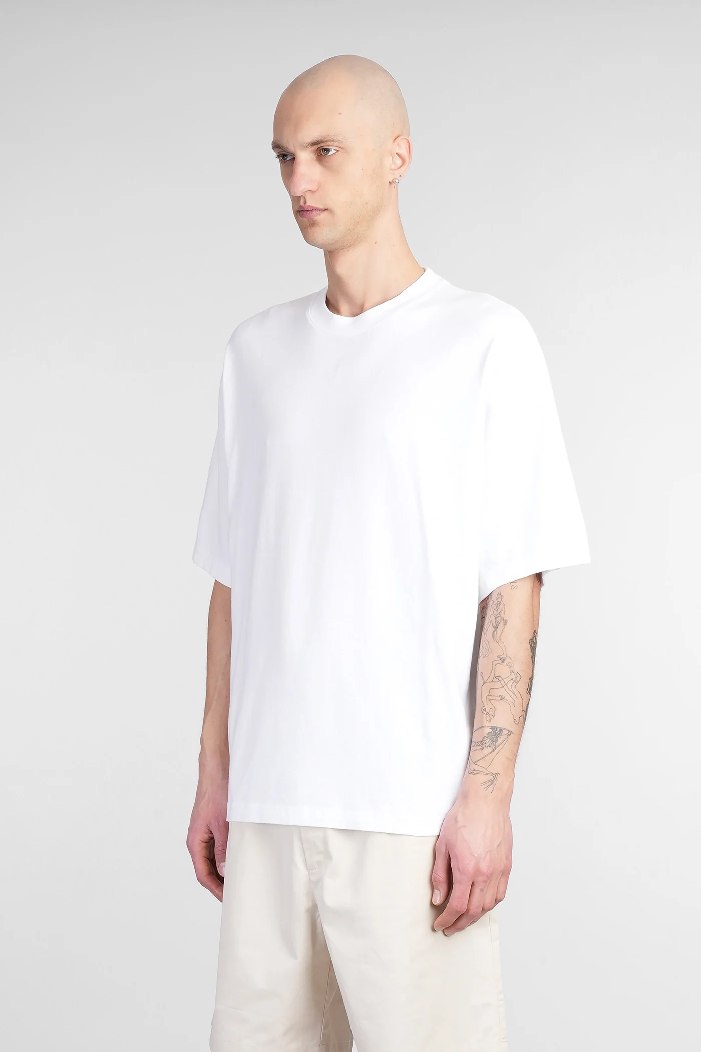 Patch T-shirt T-Shirt in white cotton - Image 4
