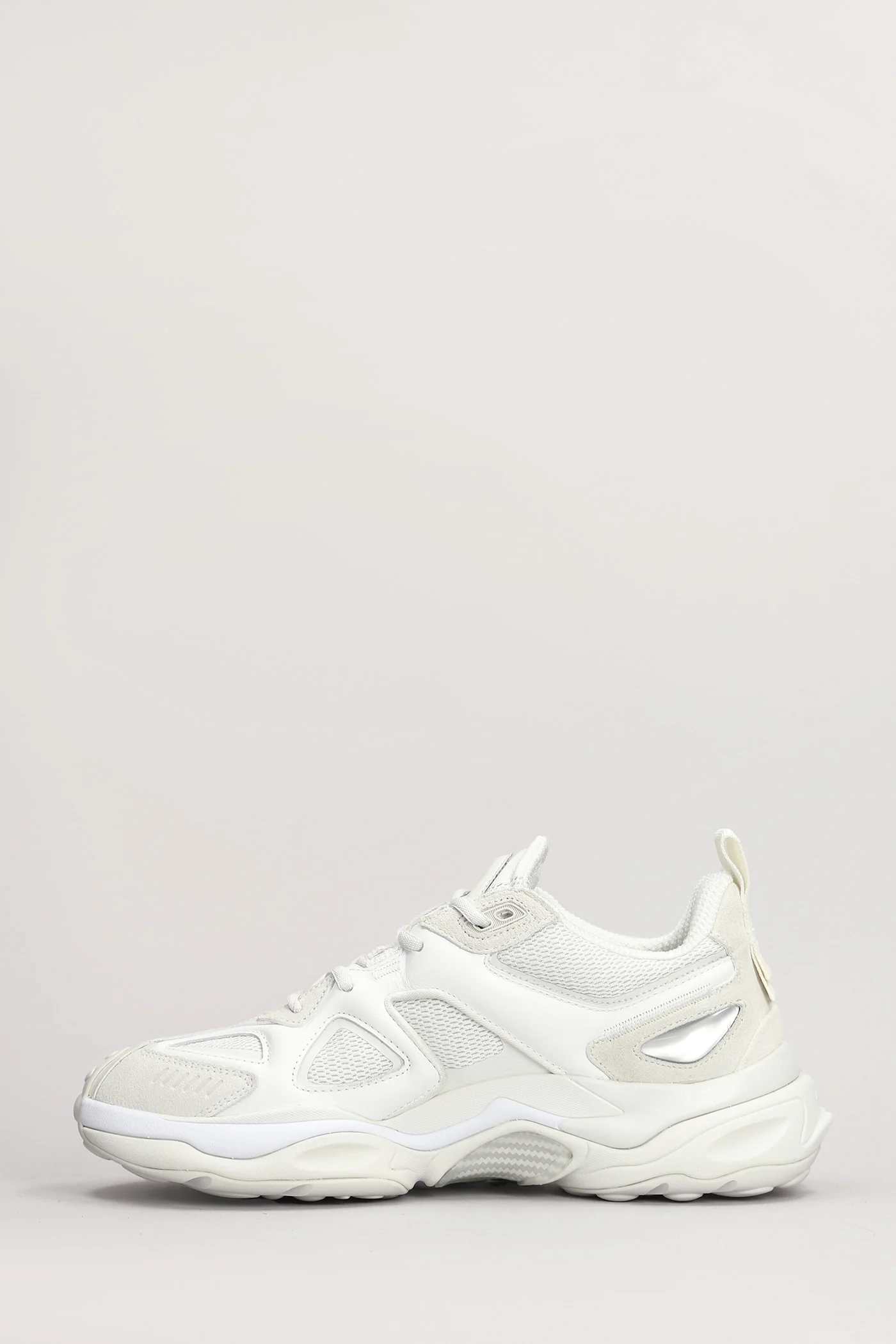 Satellite Runner Sneakers in white suede and leather - Image 3