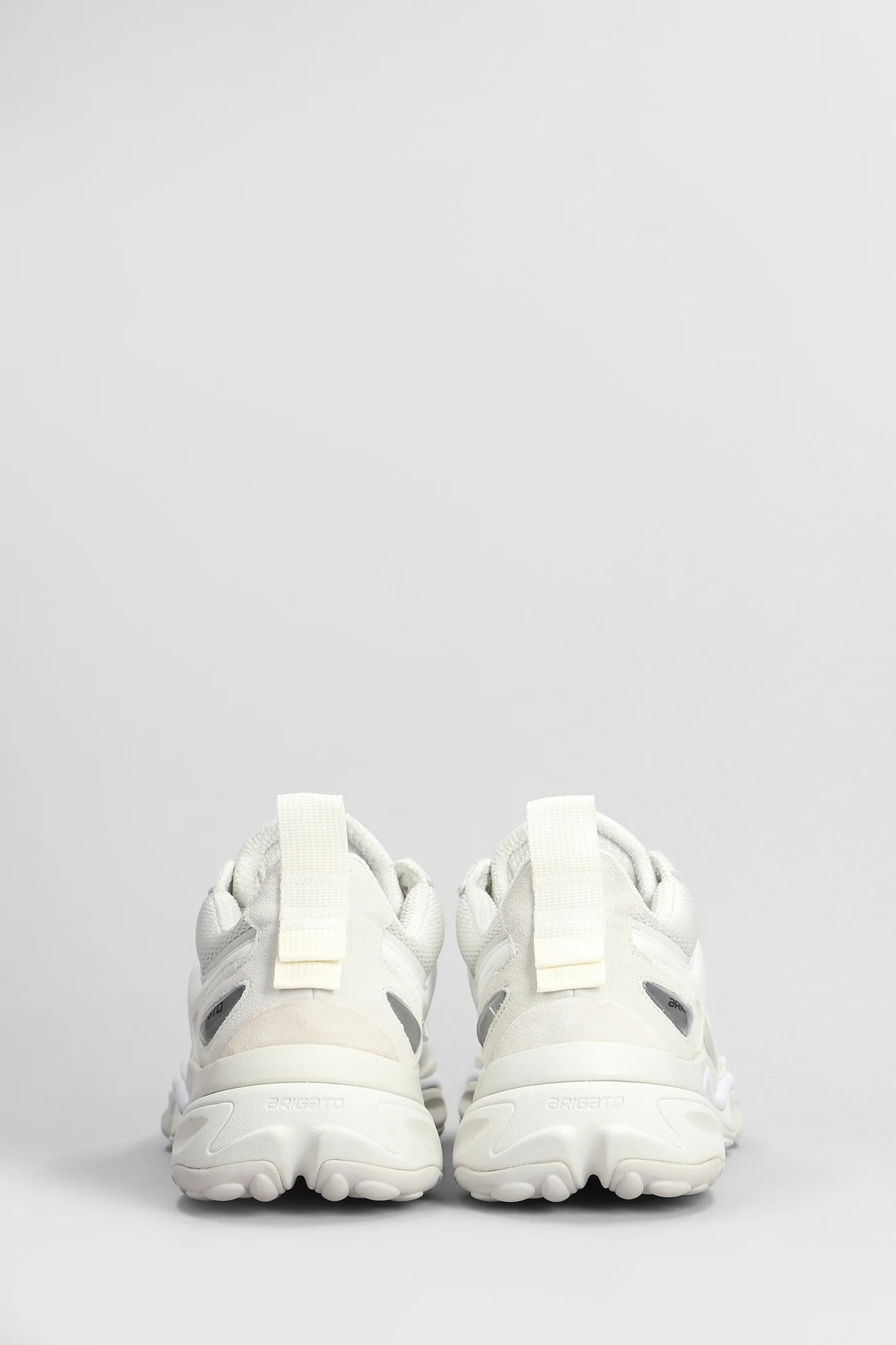 Satellite Runner Sneakers in white suede and leather - Image 4
