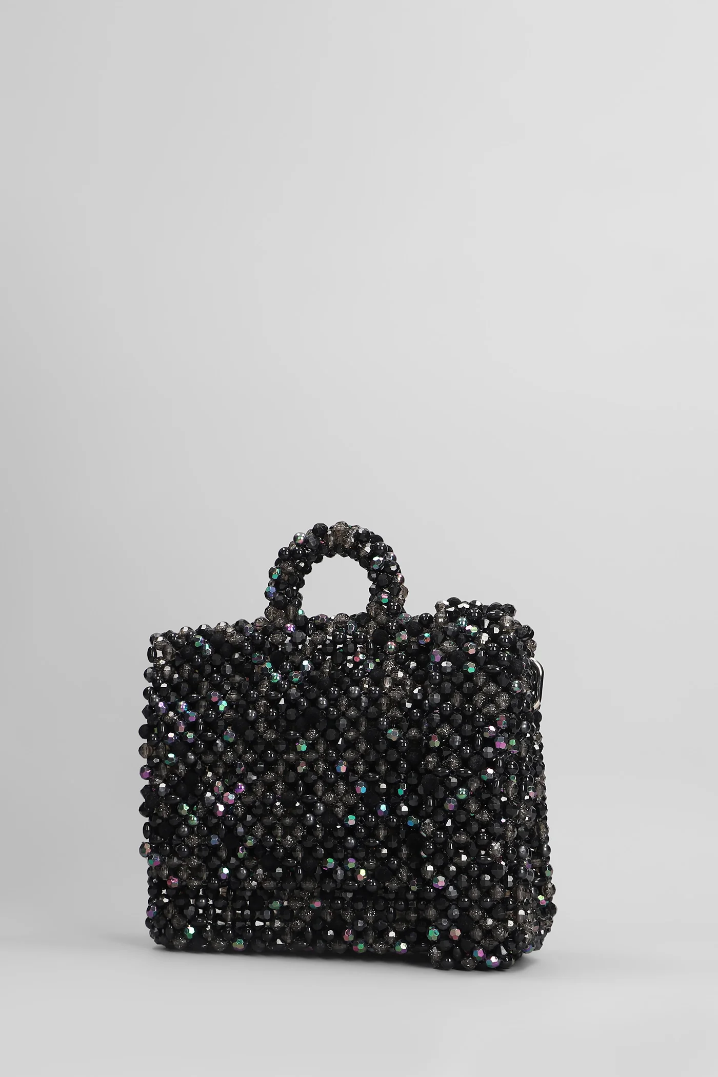 Renato mini Tote in black acrylic - Image 2