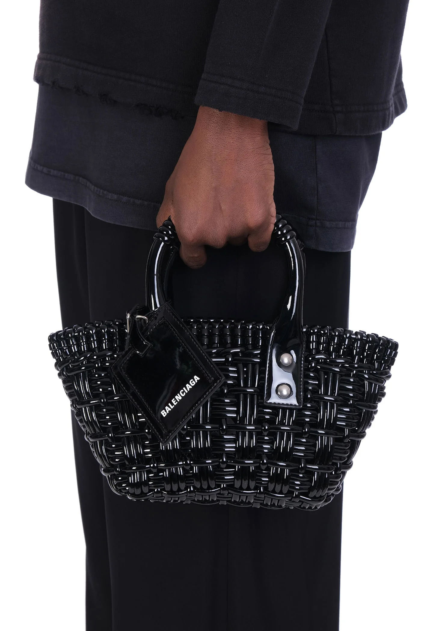 Bistro bask xxs Hand bag in black faux leather - Image 2