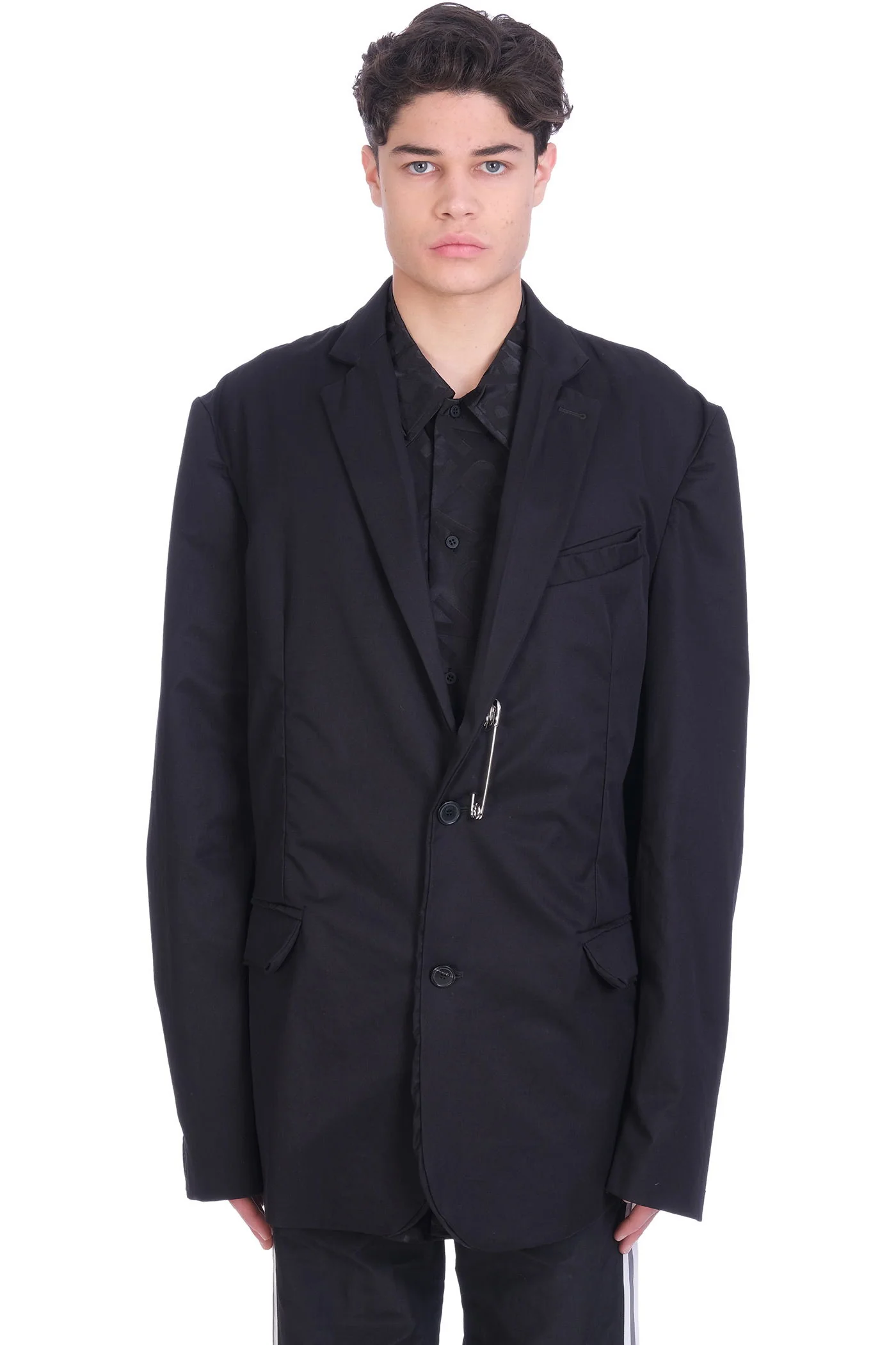Blazer in black cotton