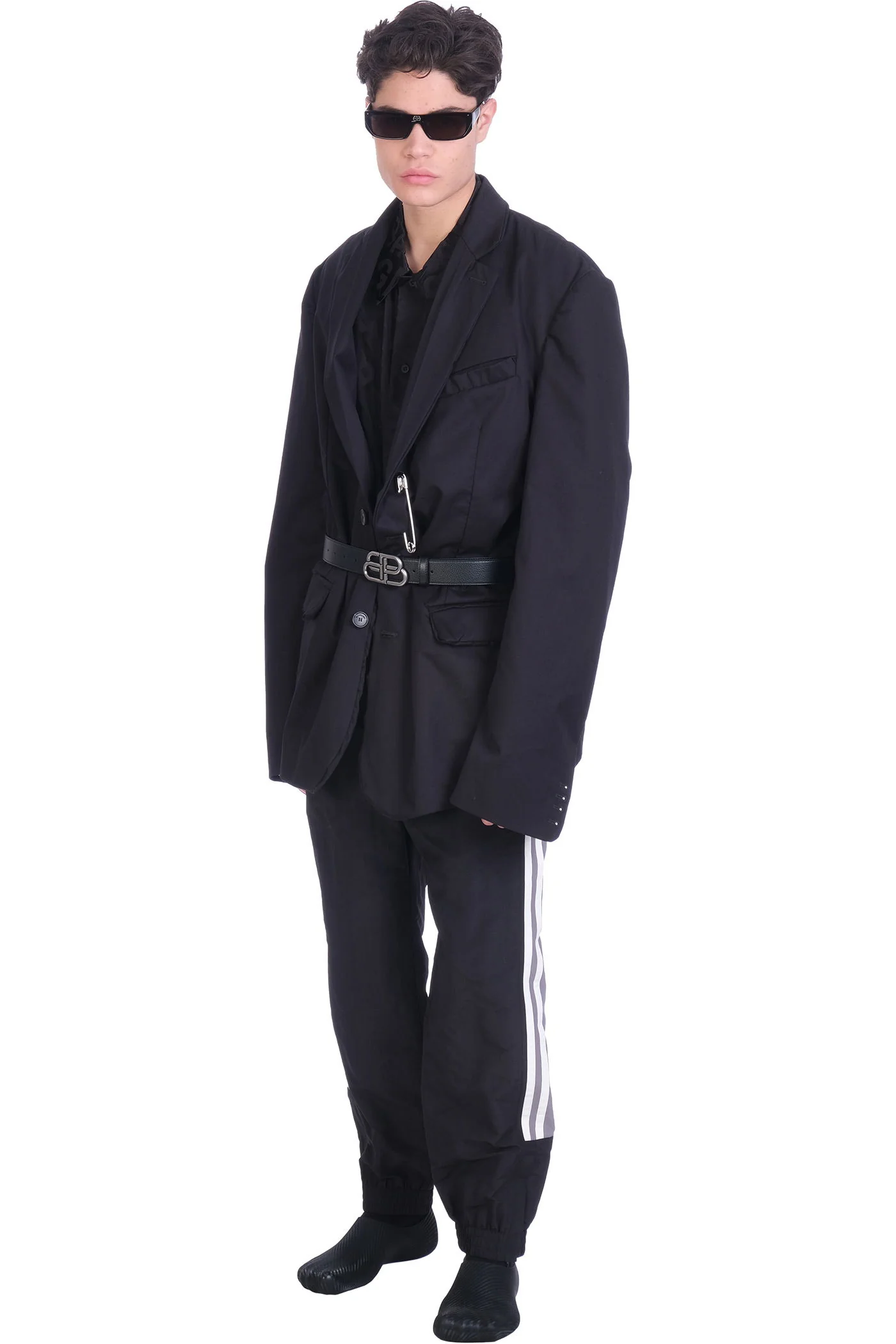 Blazer in black cotton - Image 2