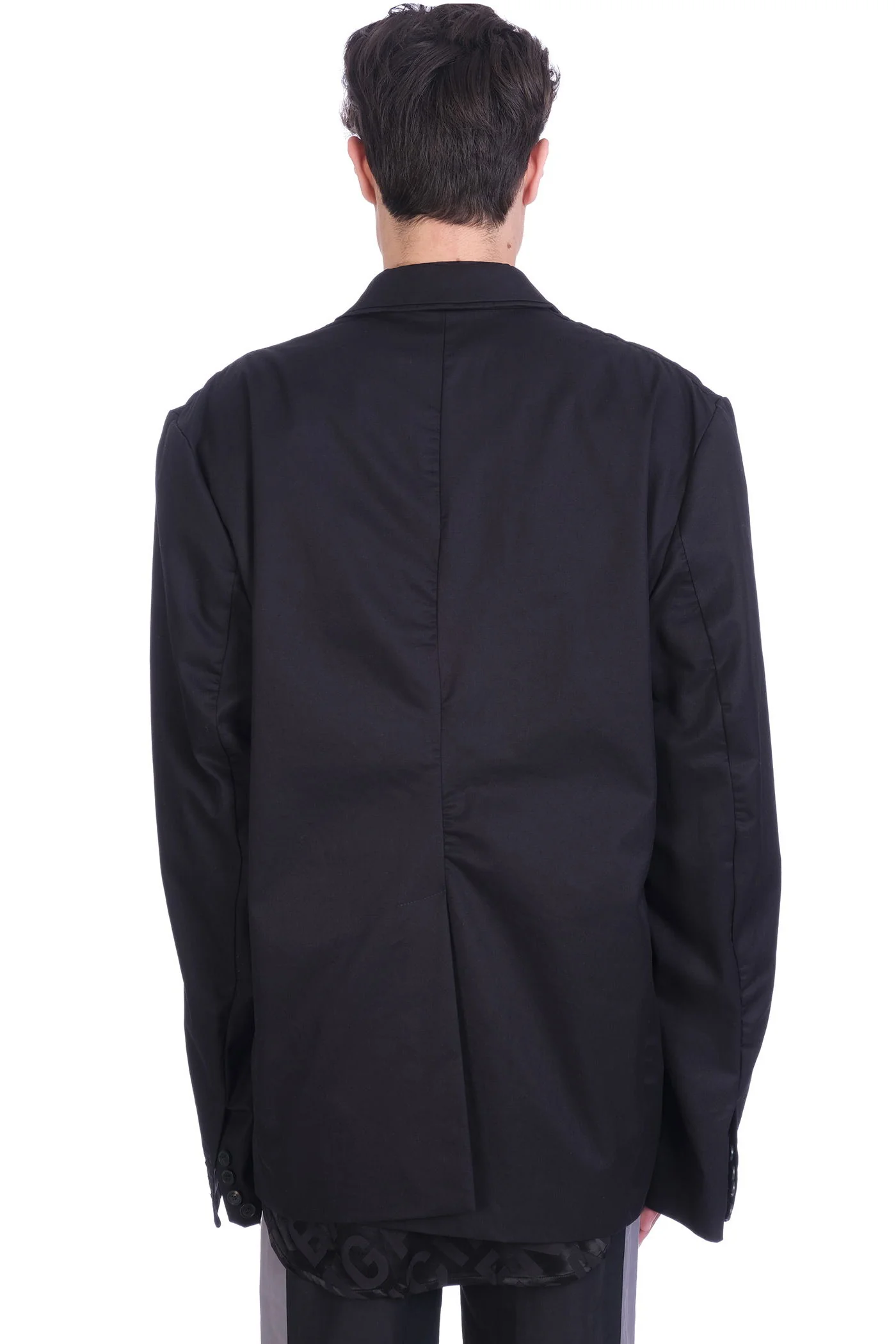 Blazer in black cotton - Image 3