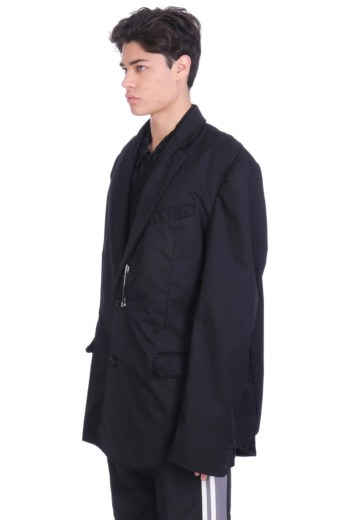 Blazer in black cotton - Image 4