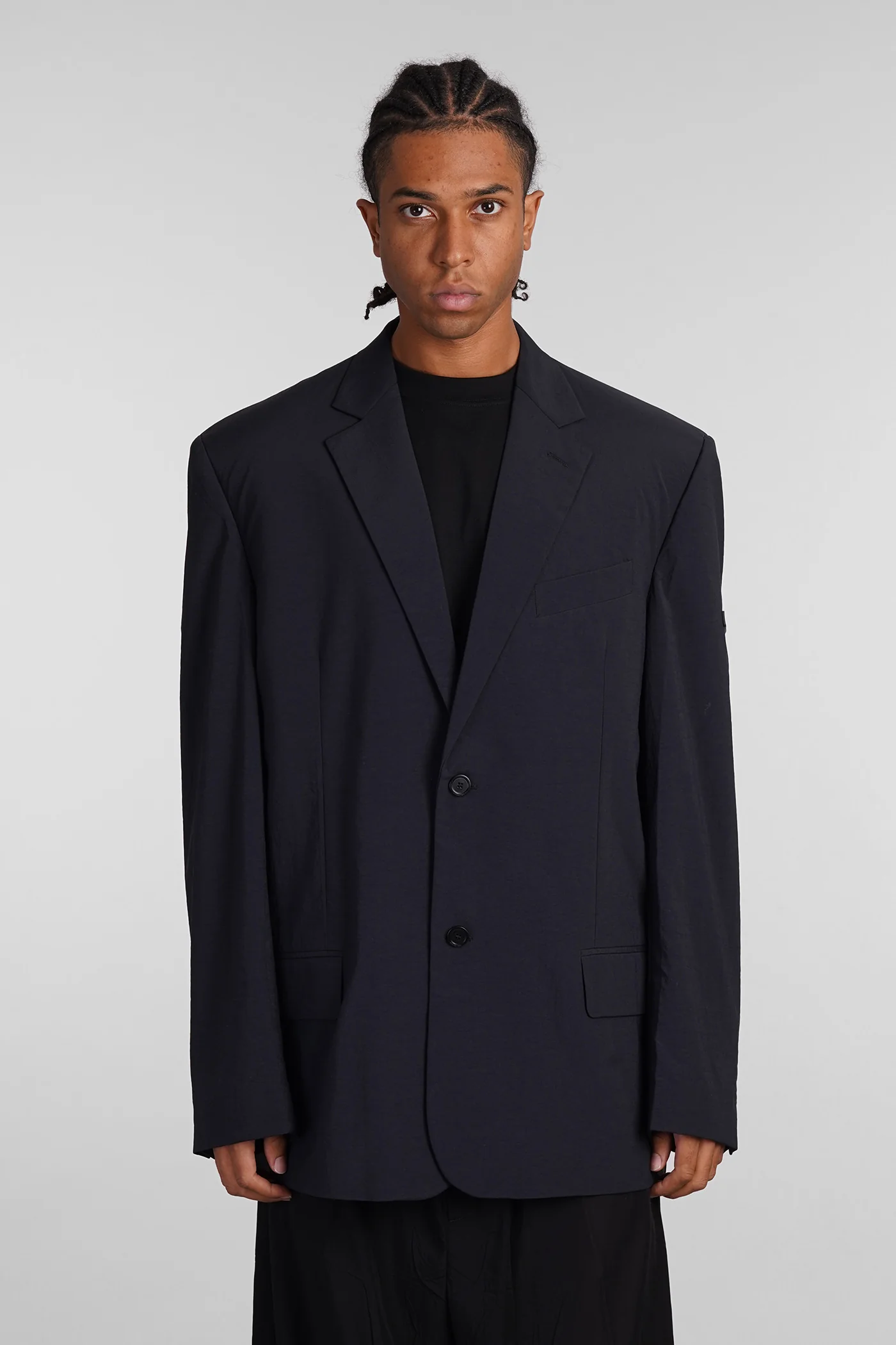 Blazer in black polyamide