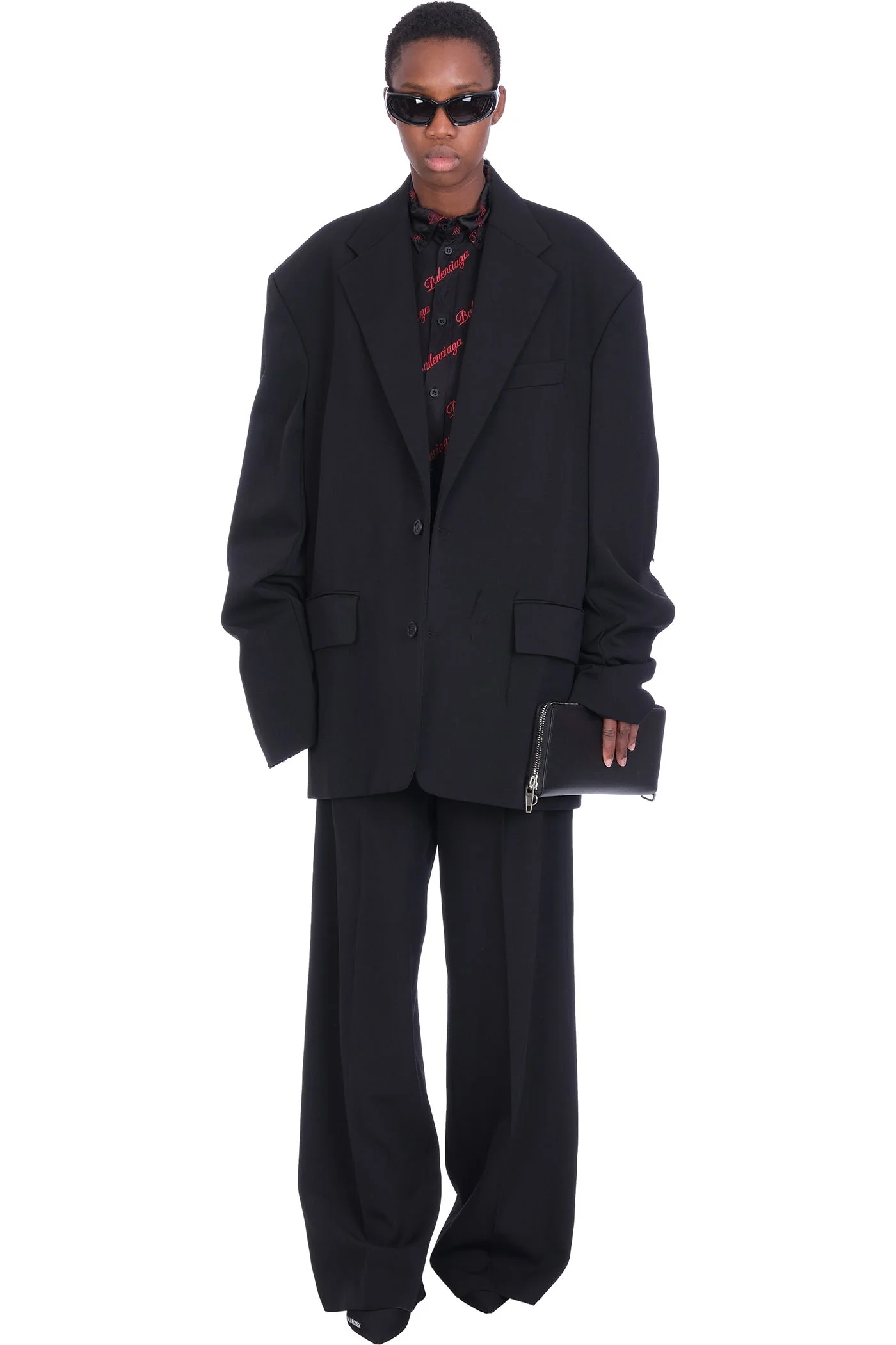 Blazer in black wool - Image 2