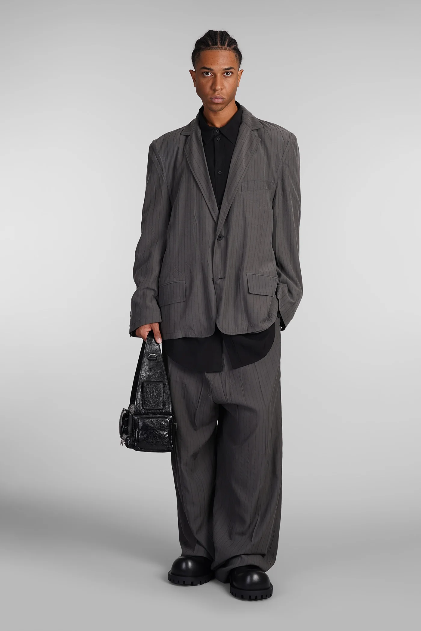 Blazer in green wool and polyester - Image 2