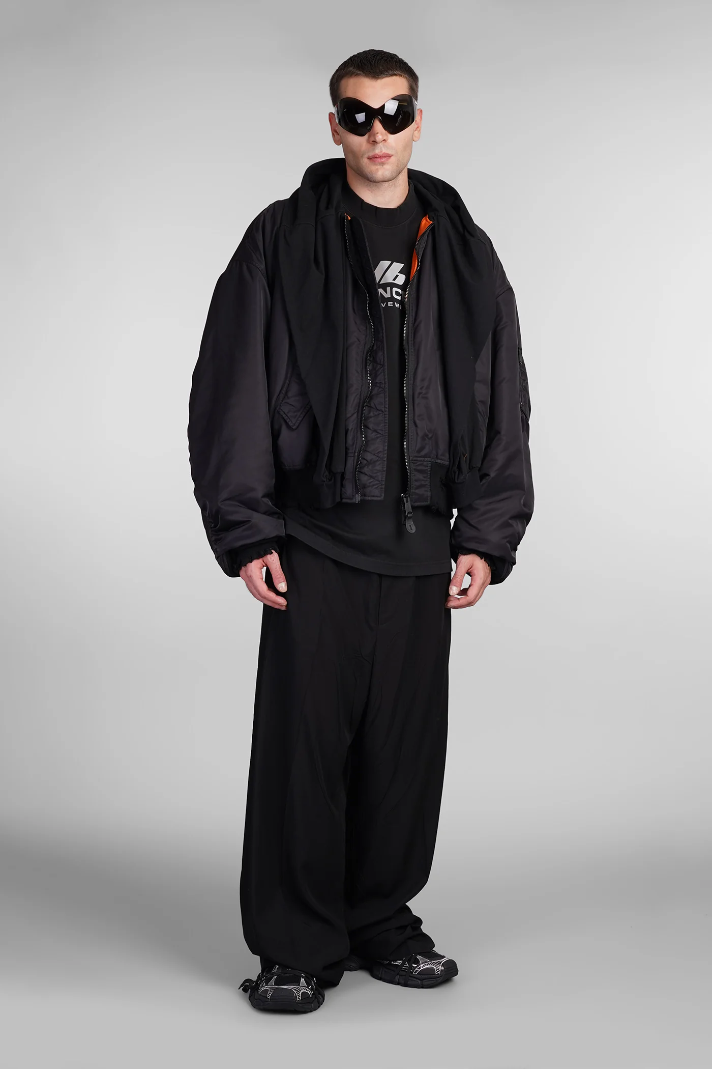 Bomber Jacket in black polyamide - Image 2