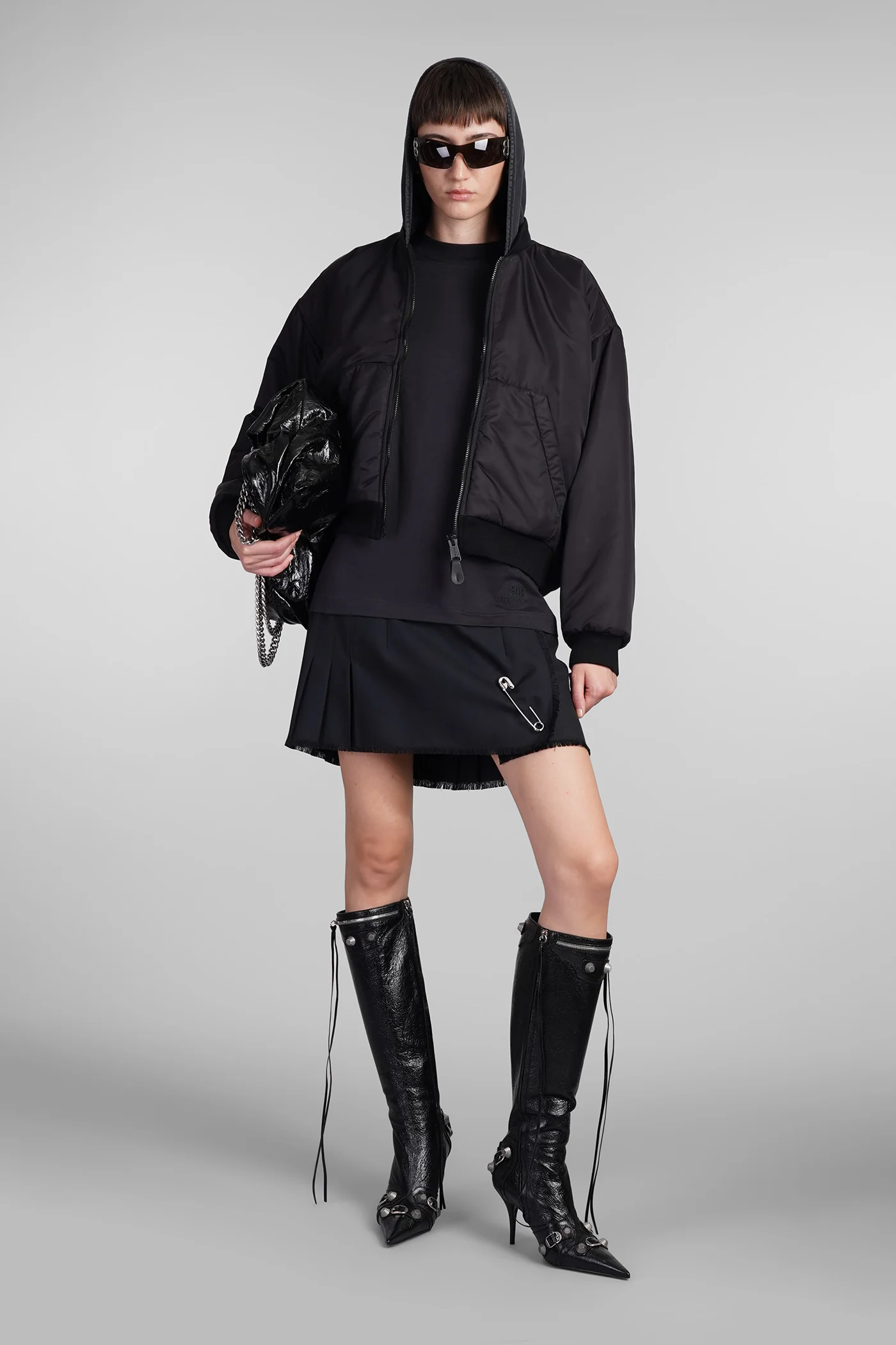 Bomber Jacket in black polyamide - Image 2