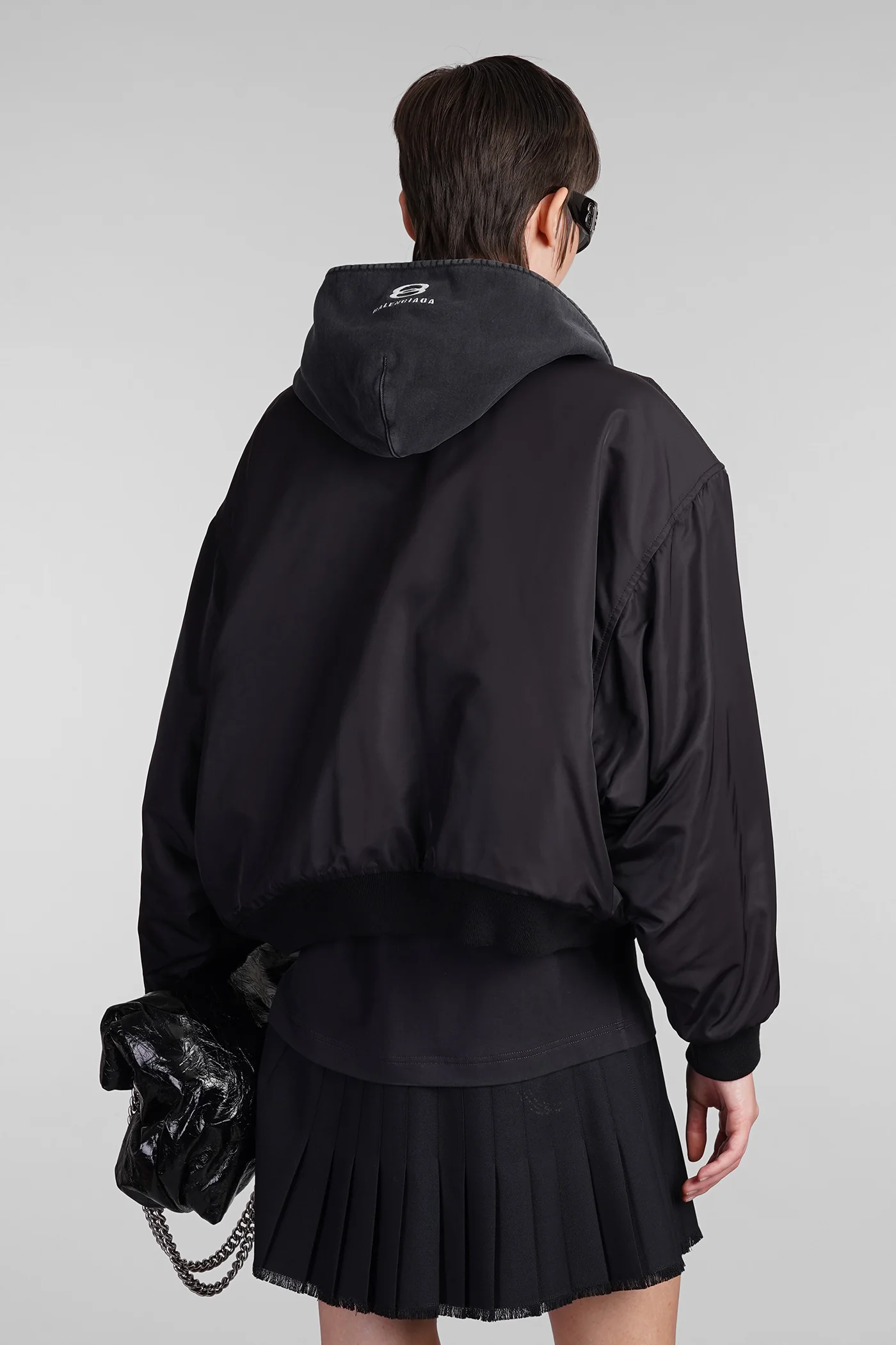 Bomber Jacket in black polyamide - Image 3