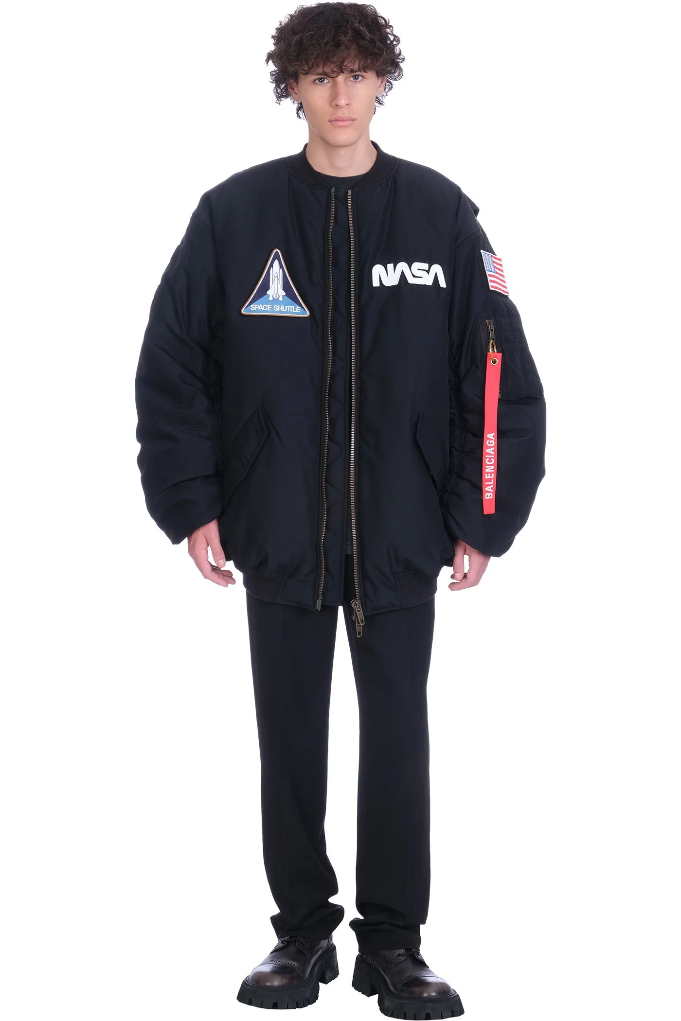 Bomber Jacket in black polyamide - Image 2