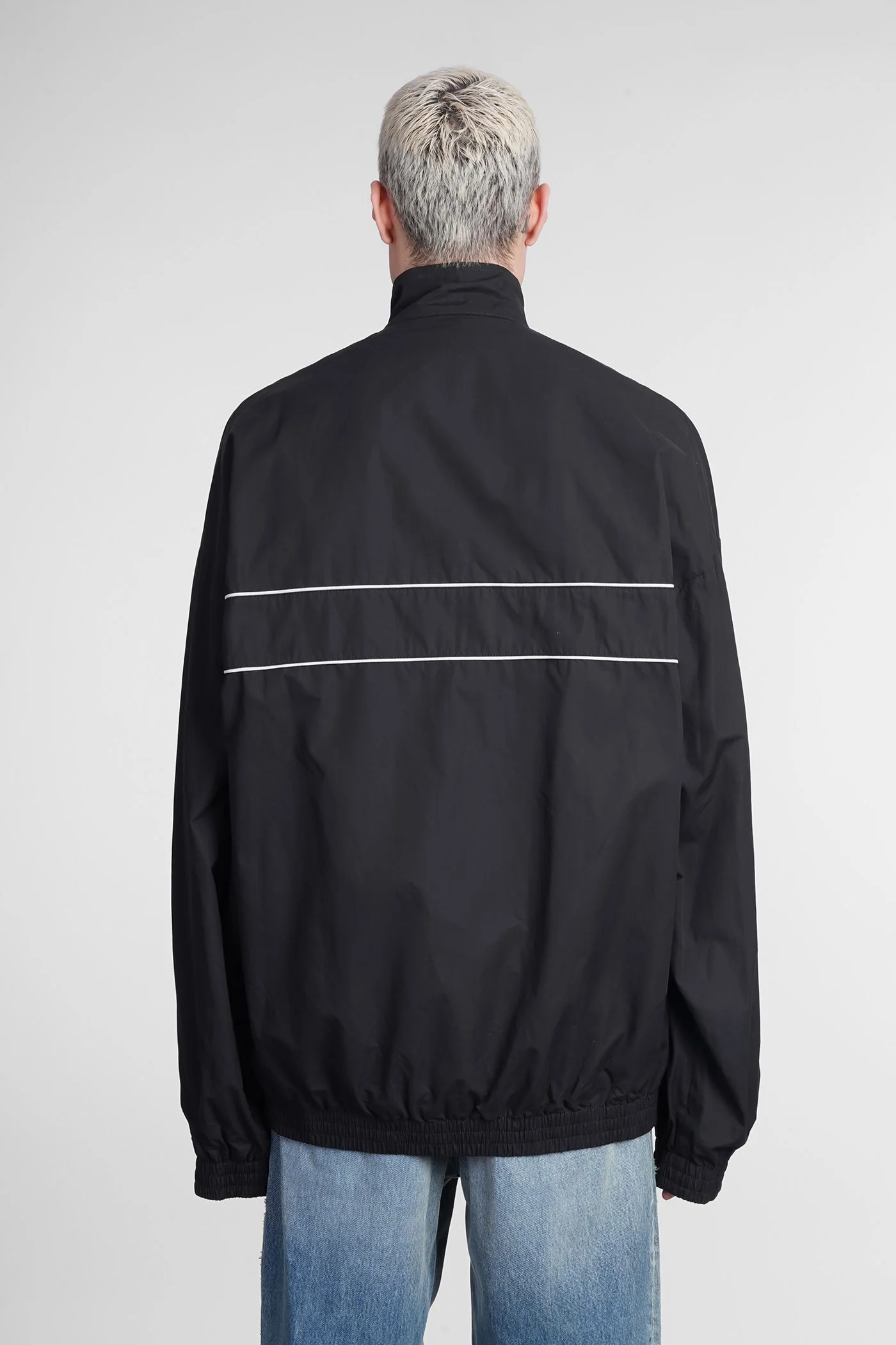 Casual jacket in black cotton - Image 3