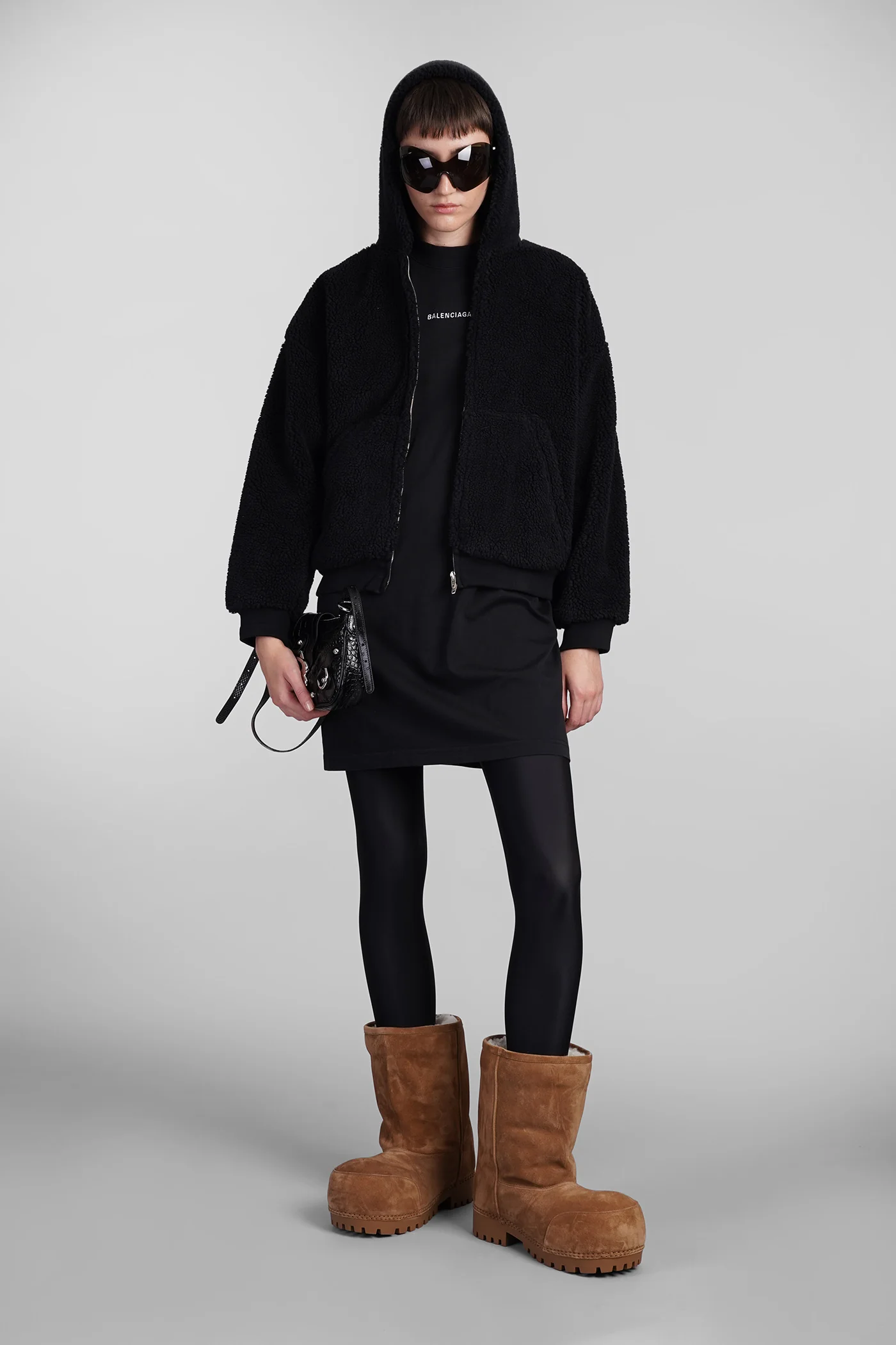 Casual jacket in black polyester - Image 2