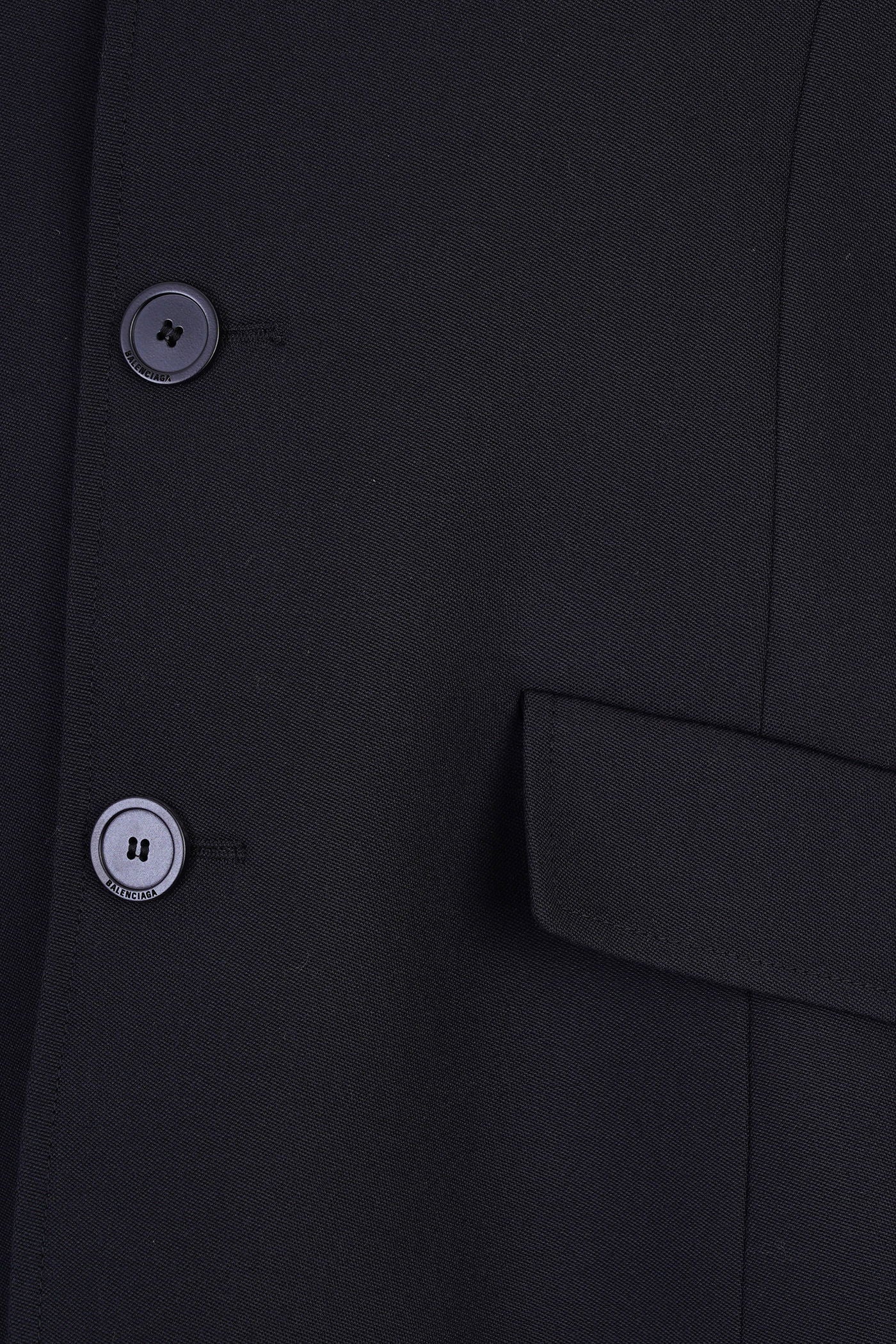 Casual jacket in black wool - Image 5