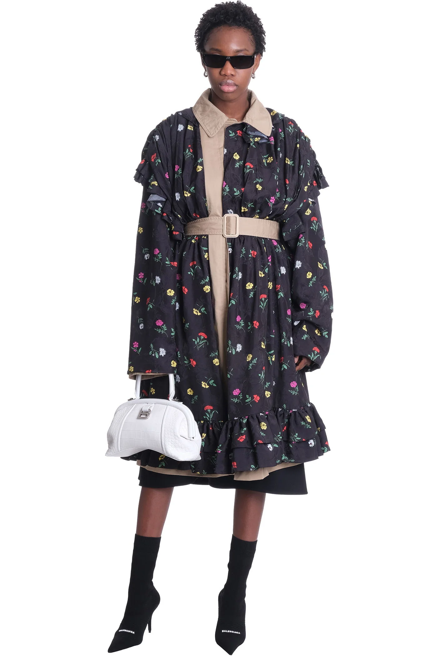 Coat in black cotton - Image 2