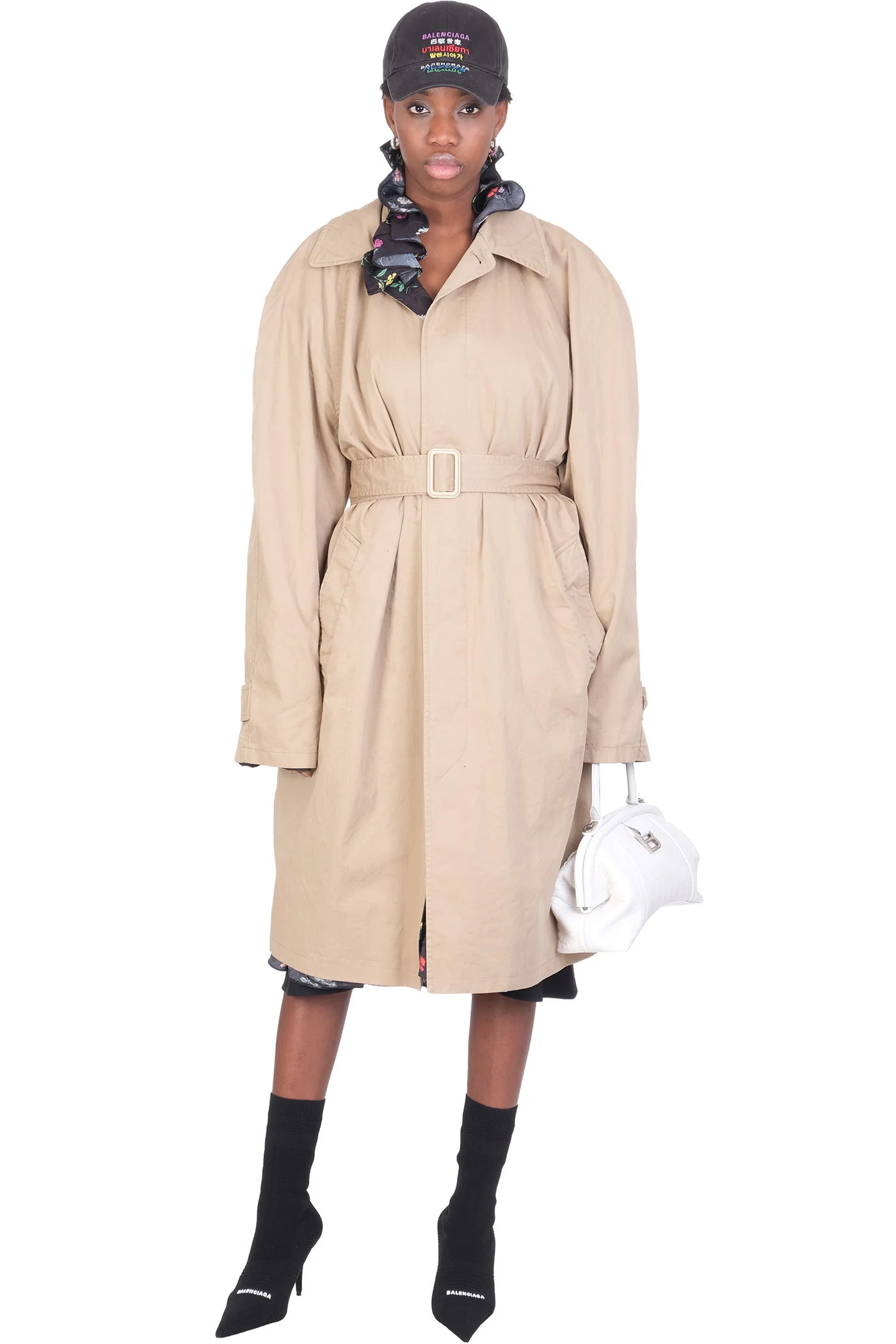 Coat in black cotton - Image 5