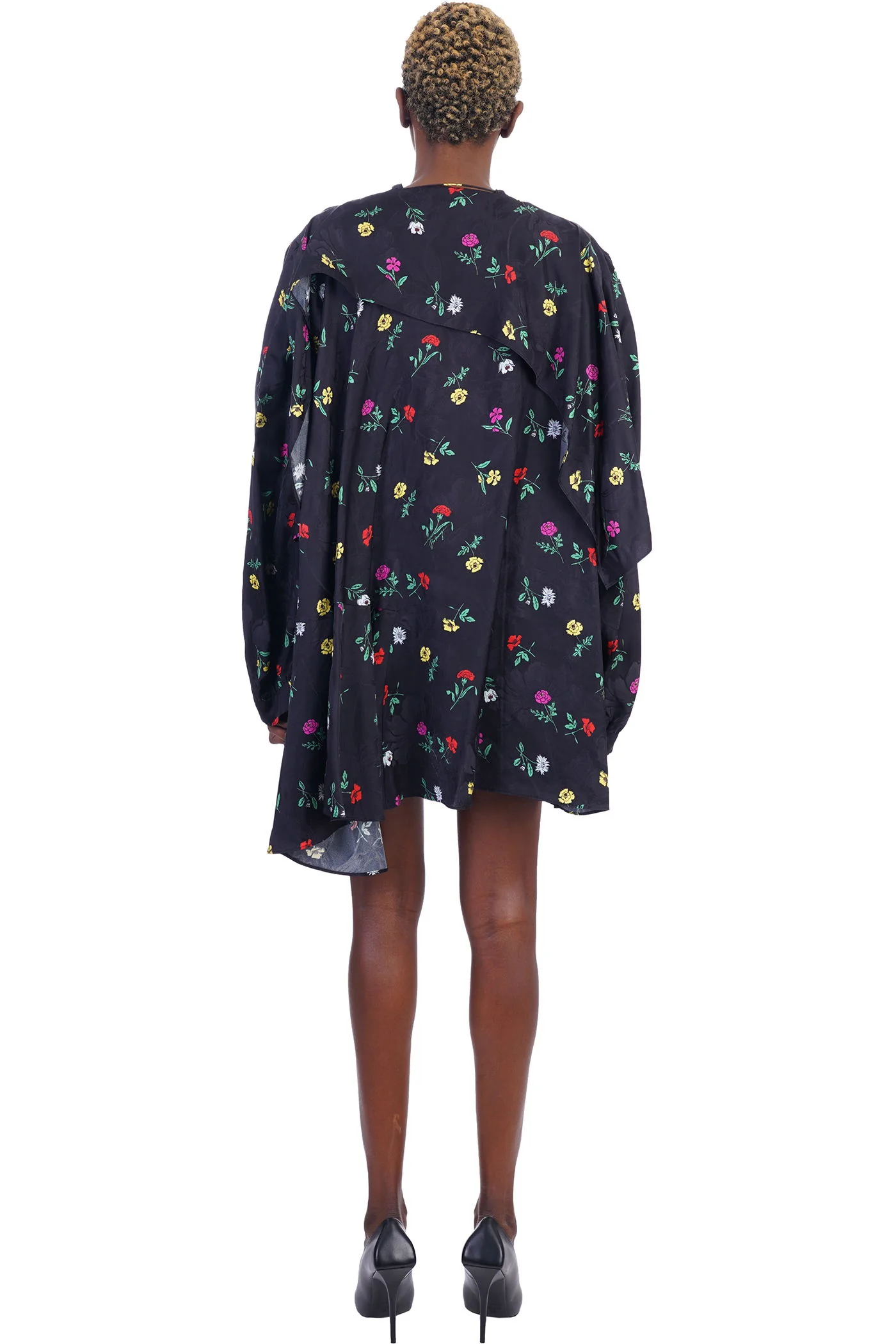 Dress woman  in black viscose - Image 3