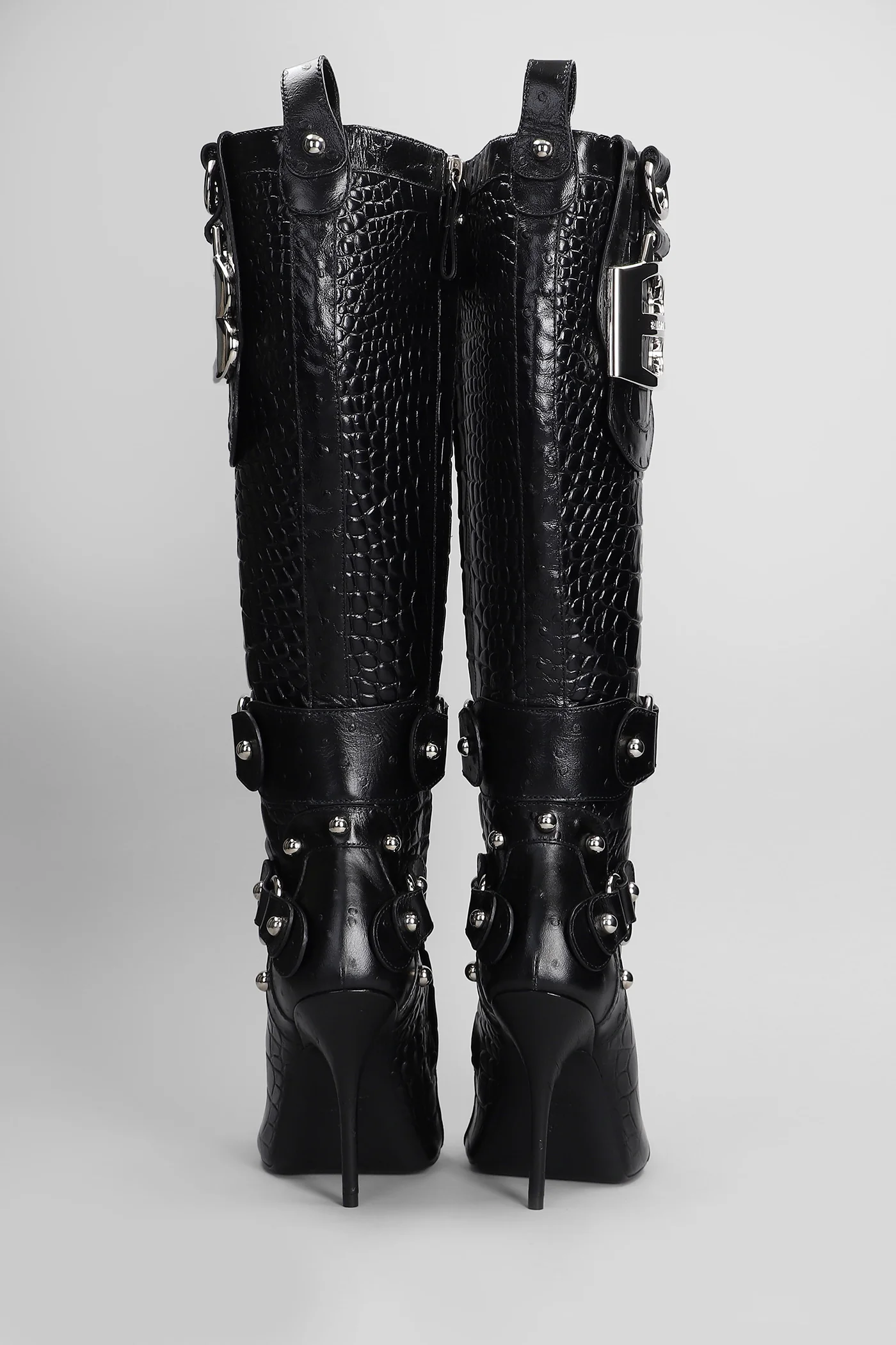 Essex boot 110 High heels boots in black leather - Image 4