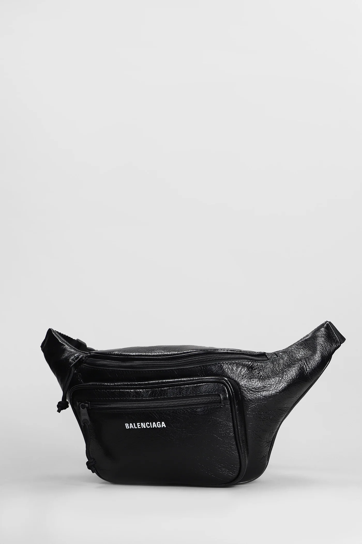 Explorer leather Waist Bag in black leather - Image 2