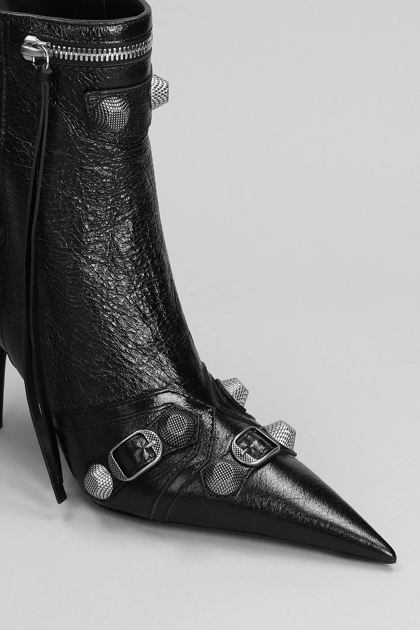 High heels Ankle boots in black leather - Image 5