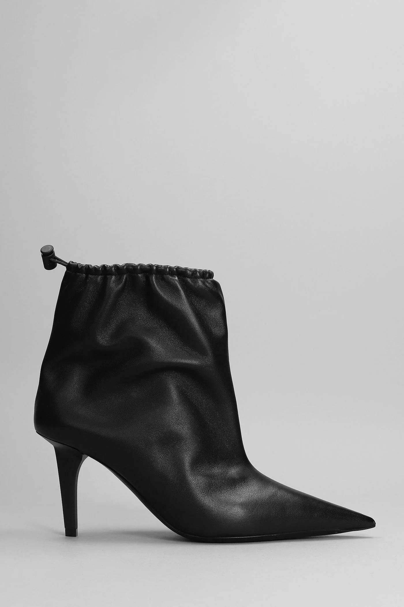 High heels Ankle boots in black leather
