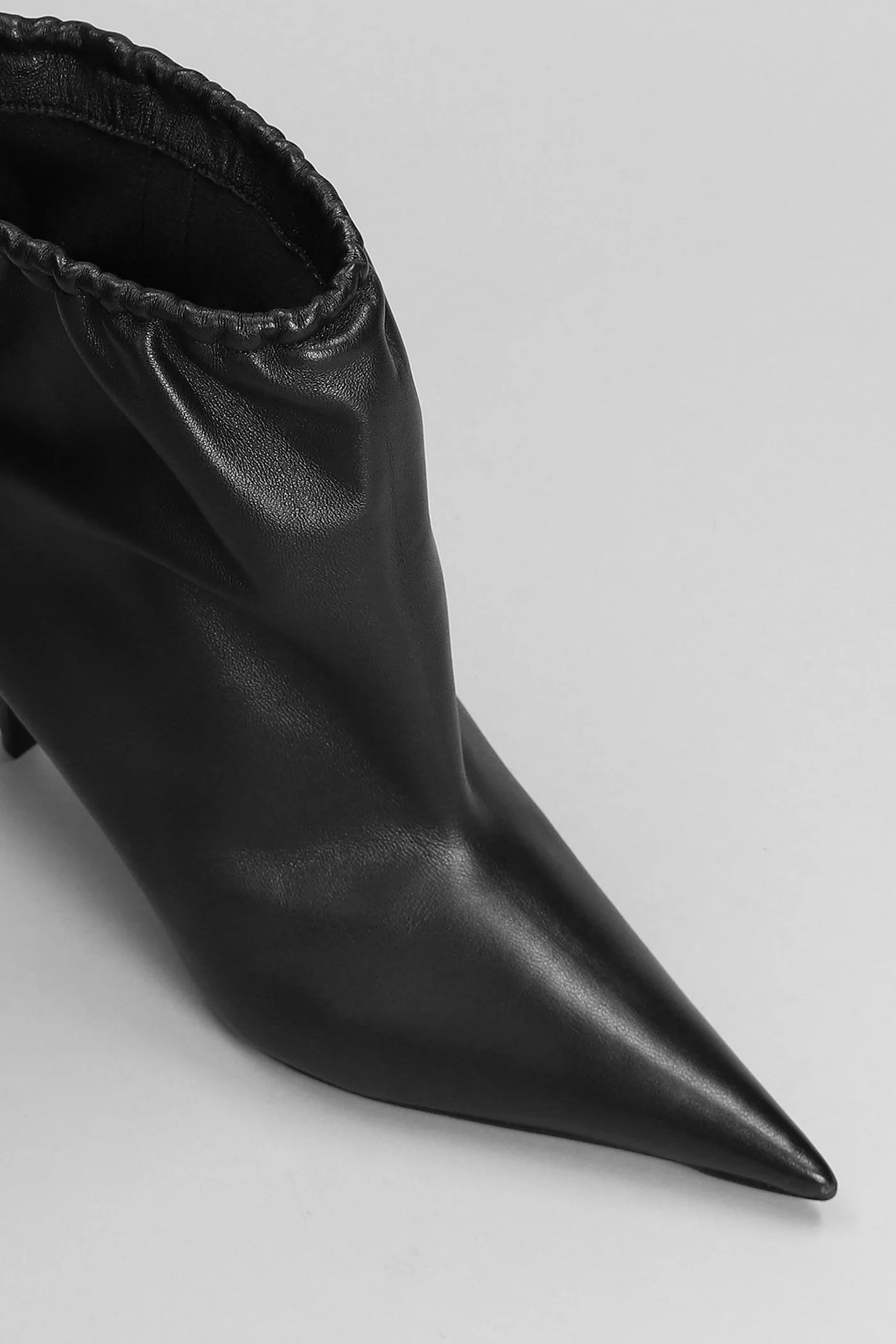 High heels Ankle boots in black leather - Image 5
