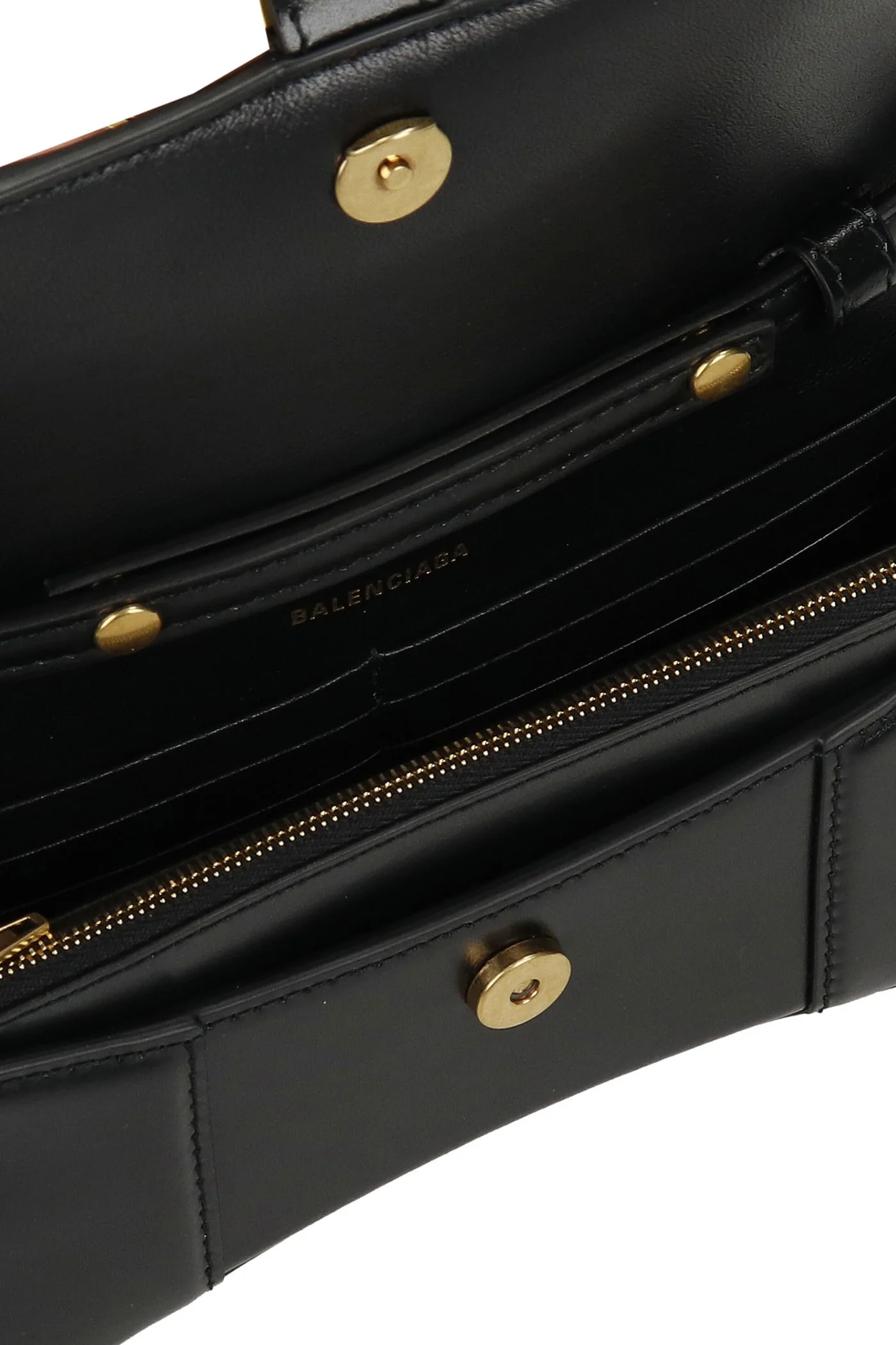Hourglass Shoulder bag in black leather - Image 5