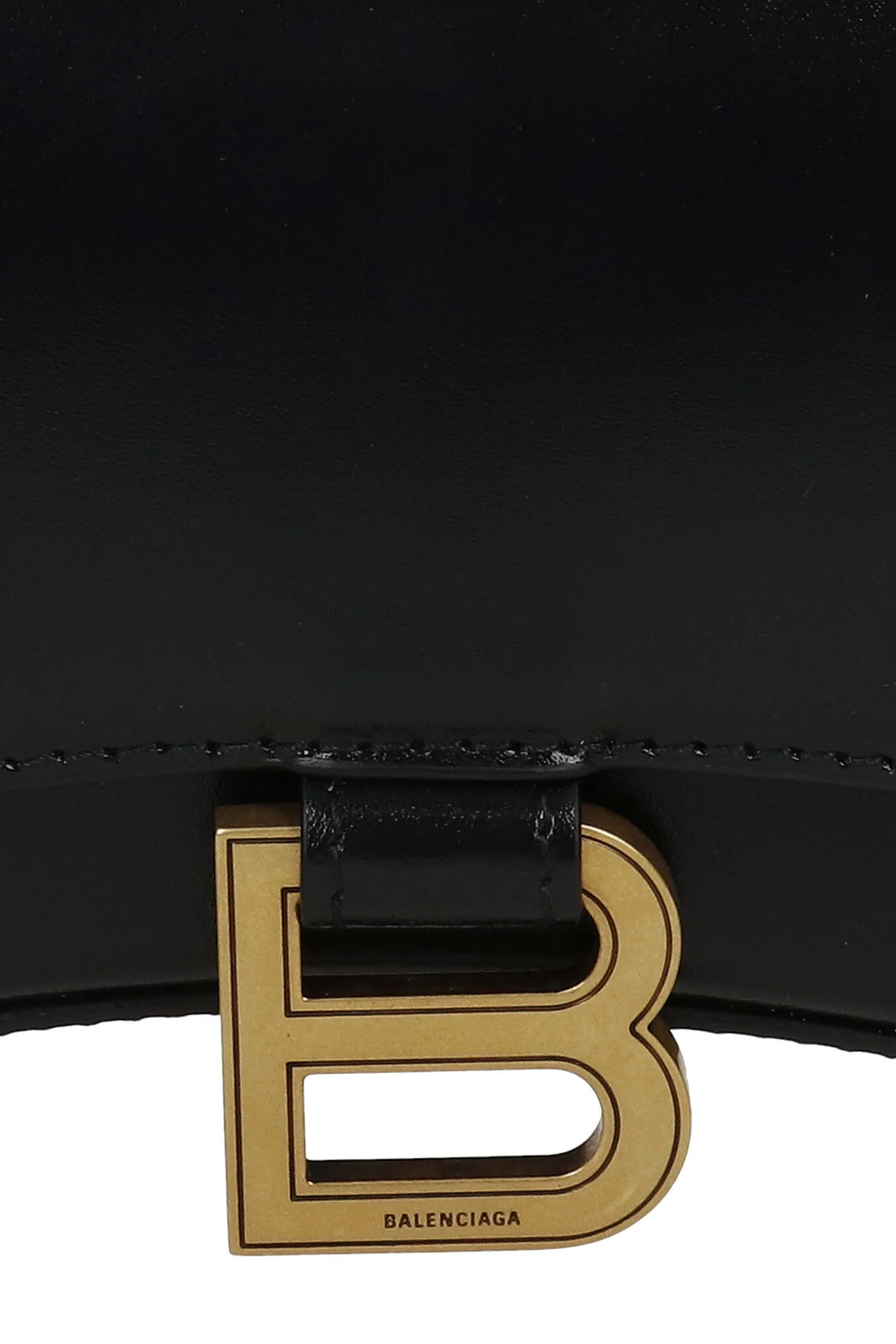 Hourglass Shoulder bag in black leather - Image 6