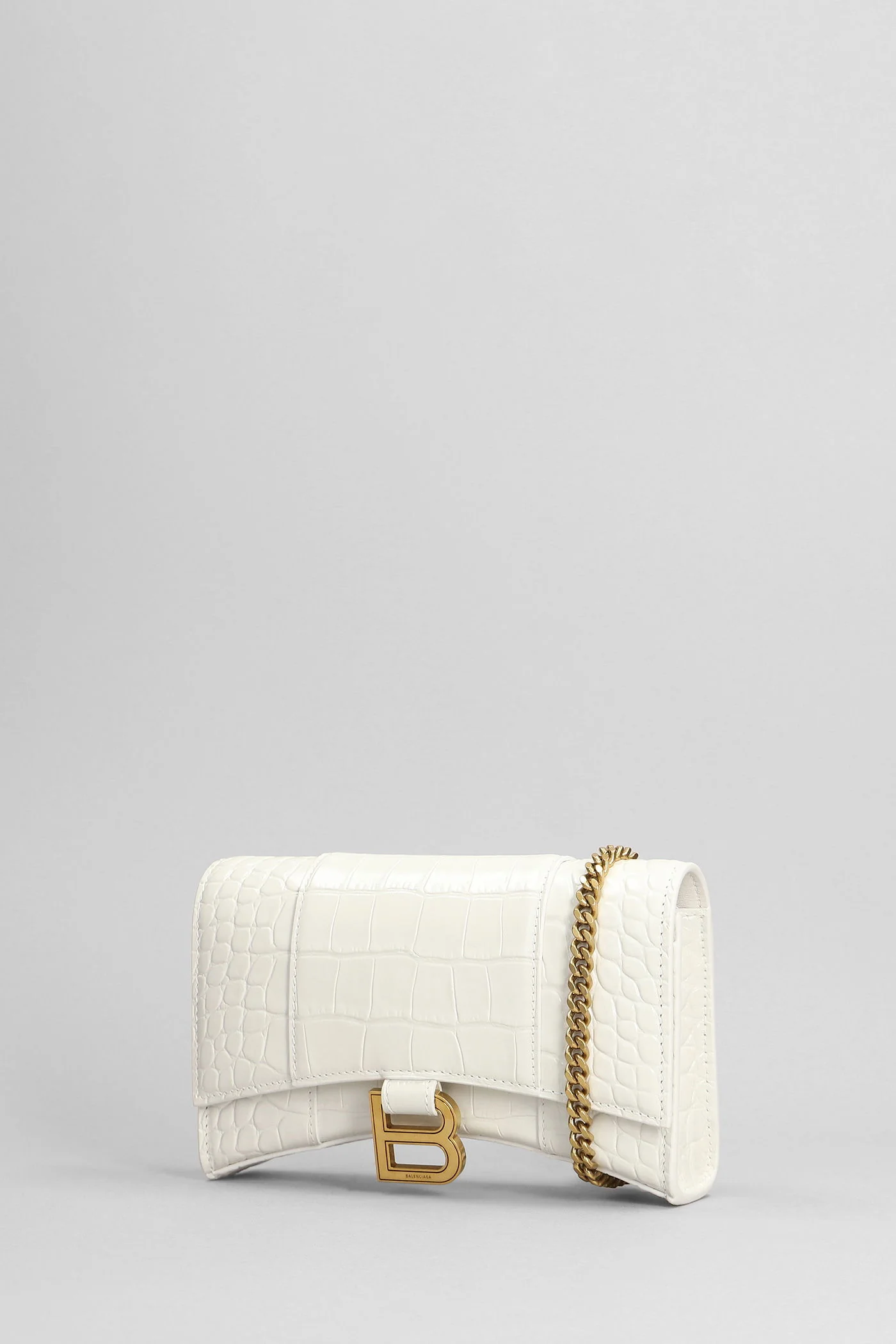 Hourglass Shoulder bag in white leather - Image 2