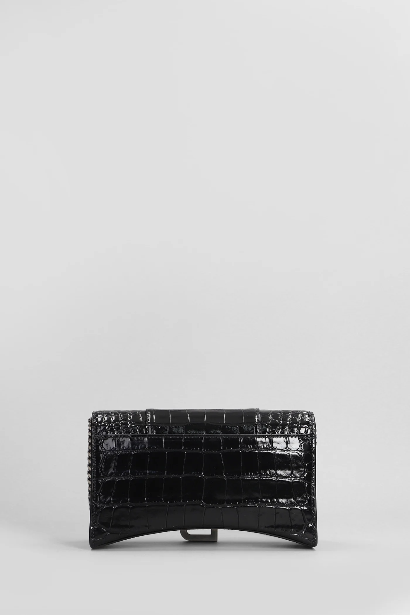 Hourglass wallet Shoulder bag in black leather - Image 3