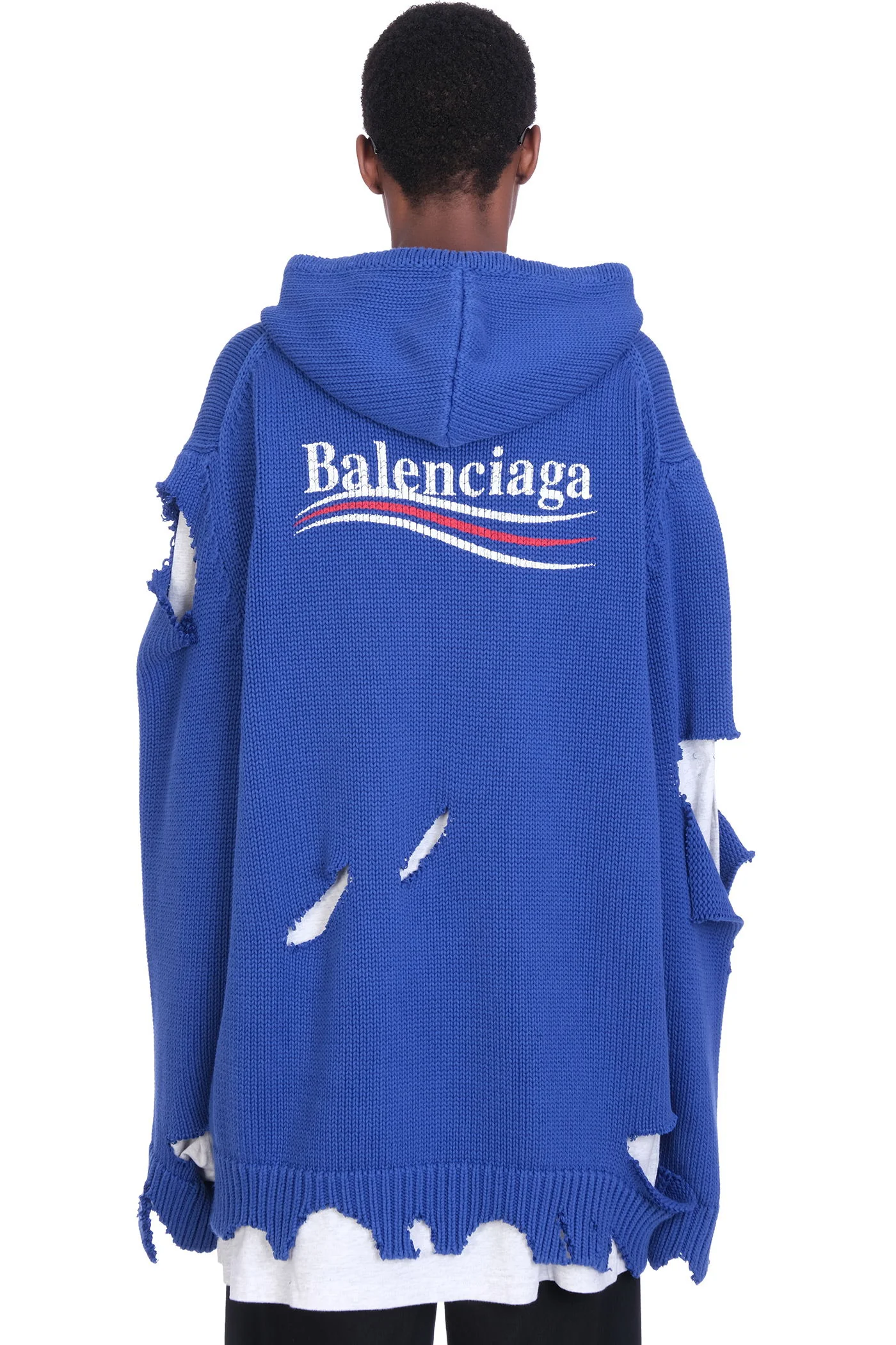 Knitwear in blue cotton - Image 3