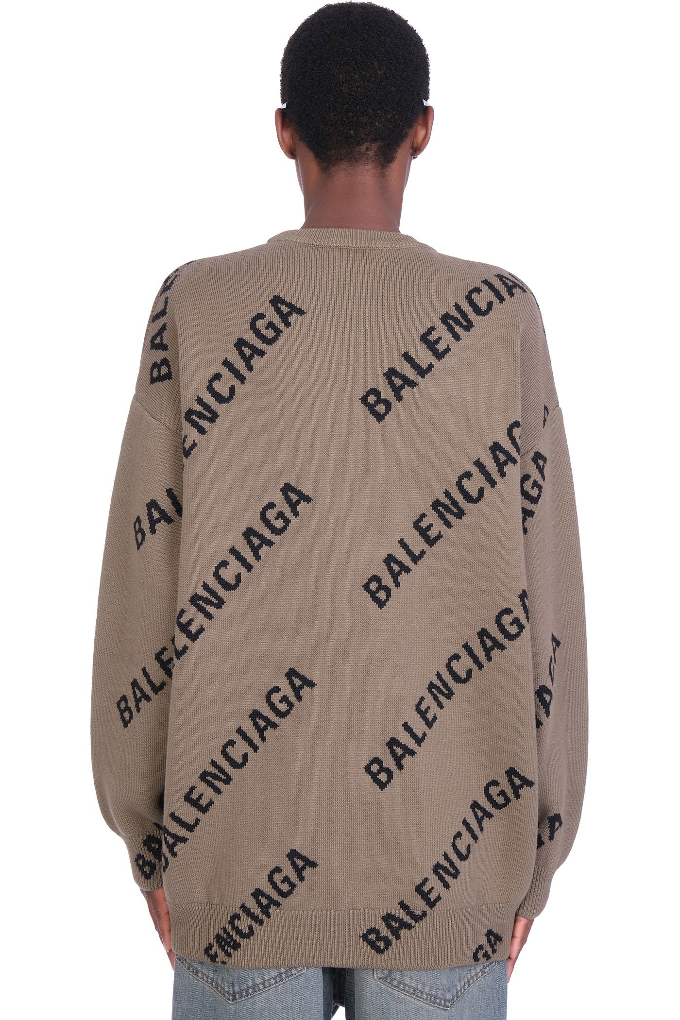 Knitwear in brown cotton - Image 3