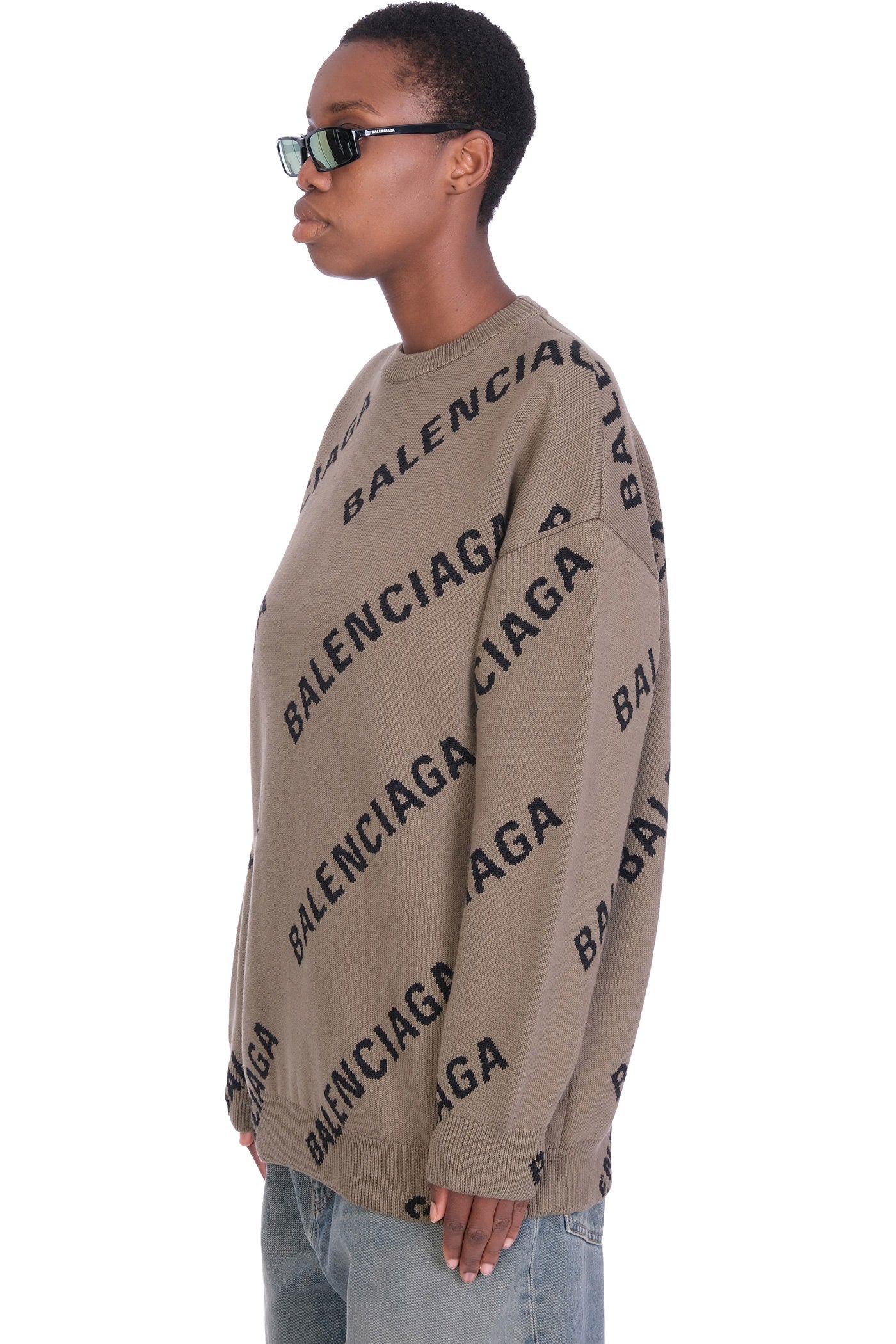 Knitwear in brown cotton - Image 4