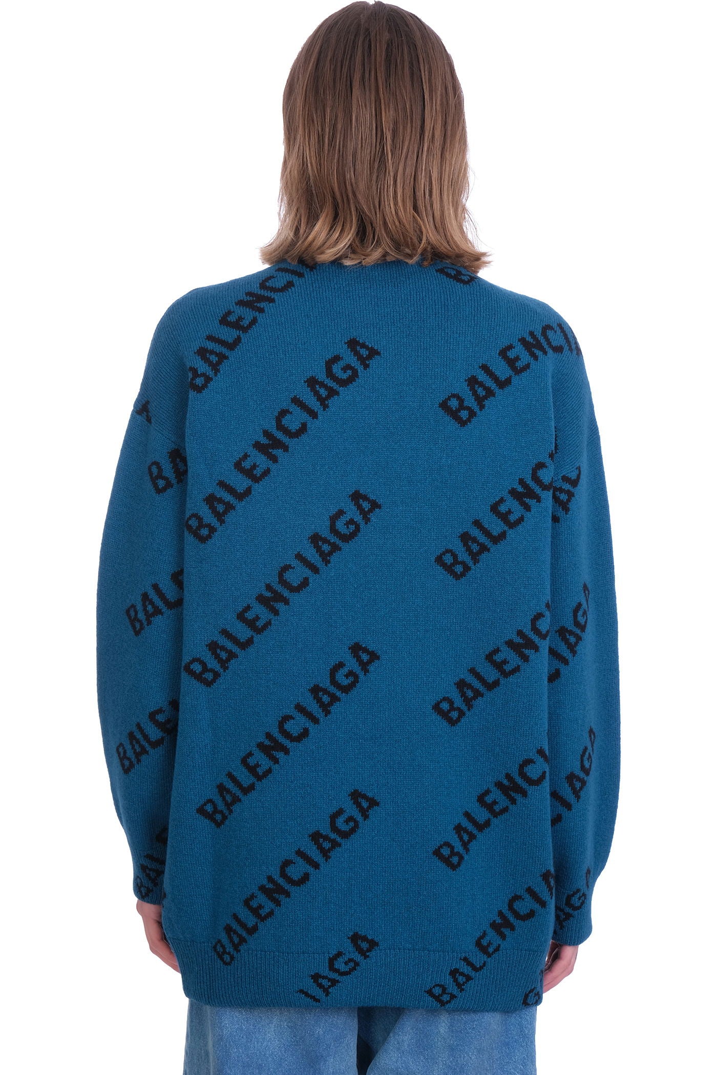 Knitwear in petroleum wool - Image 3