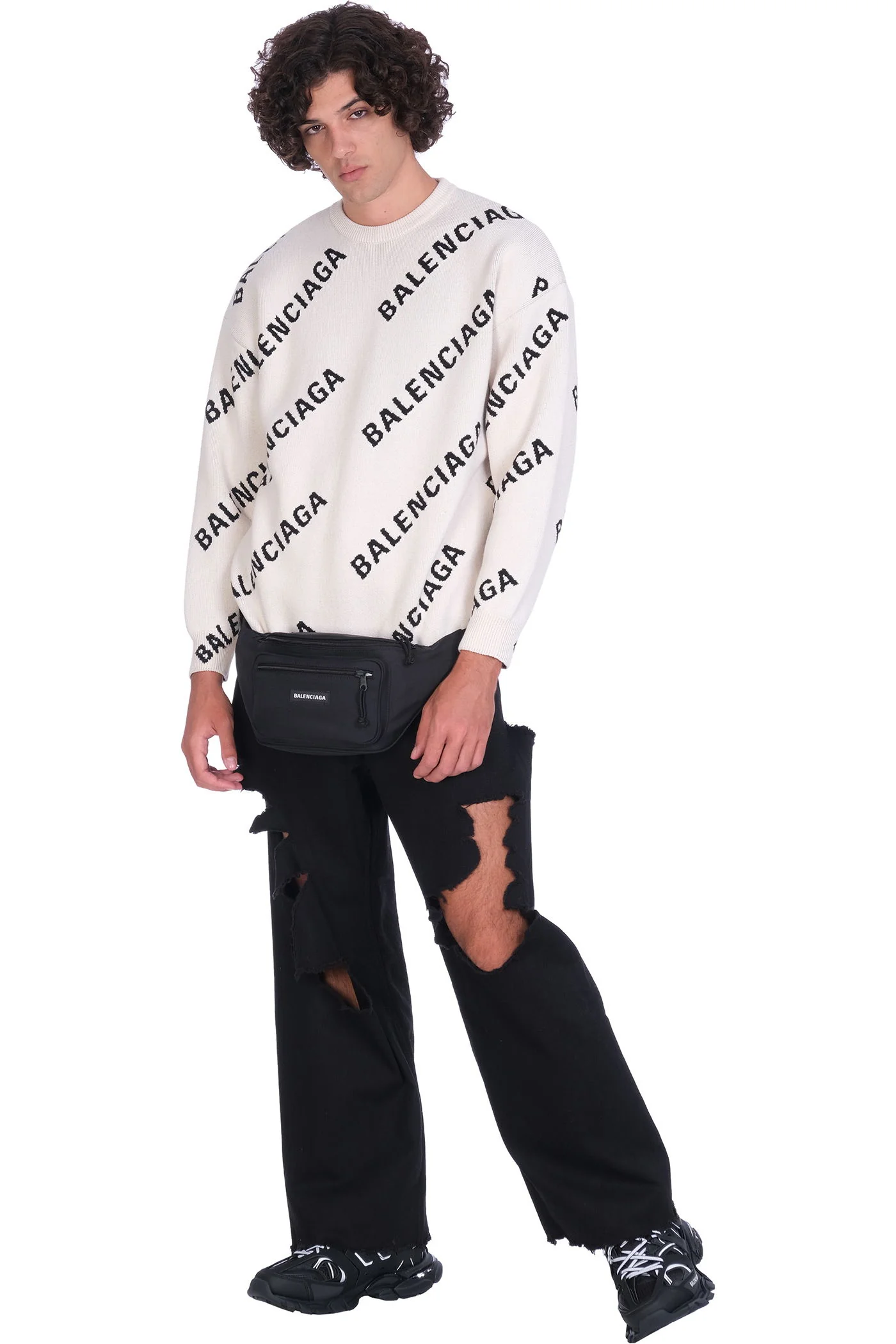 Knitwear in white cotton - Image 2