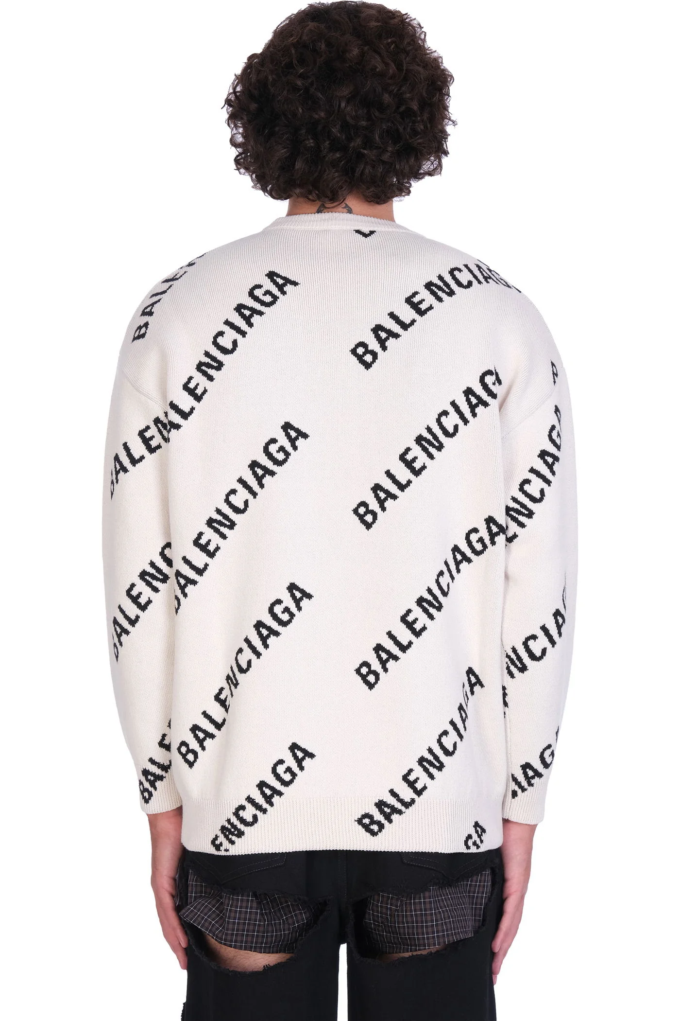 Knitwear in white cotton - Image 3