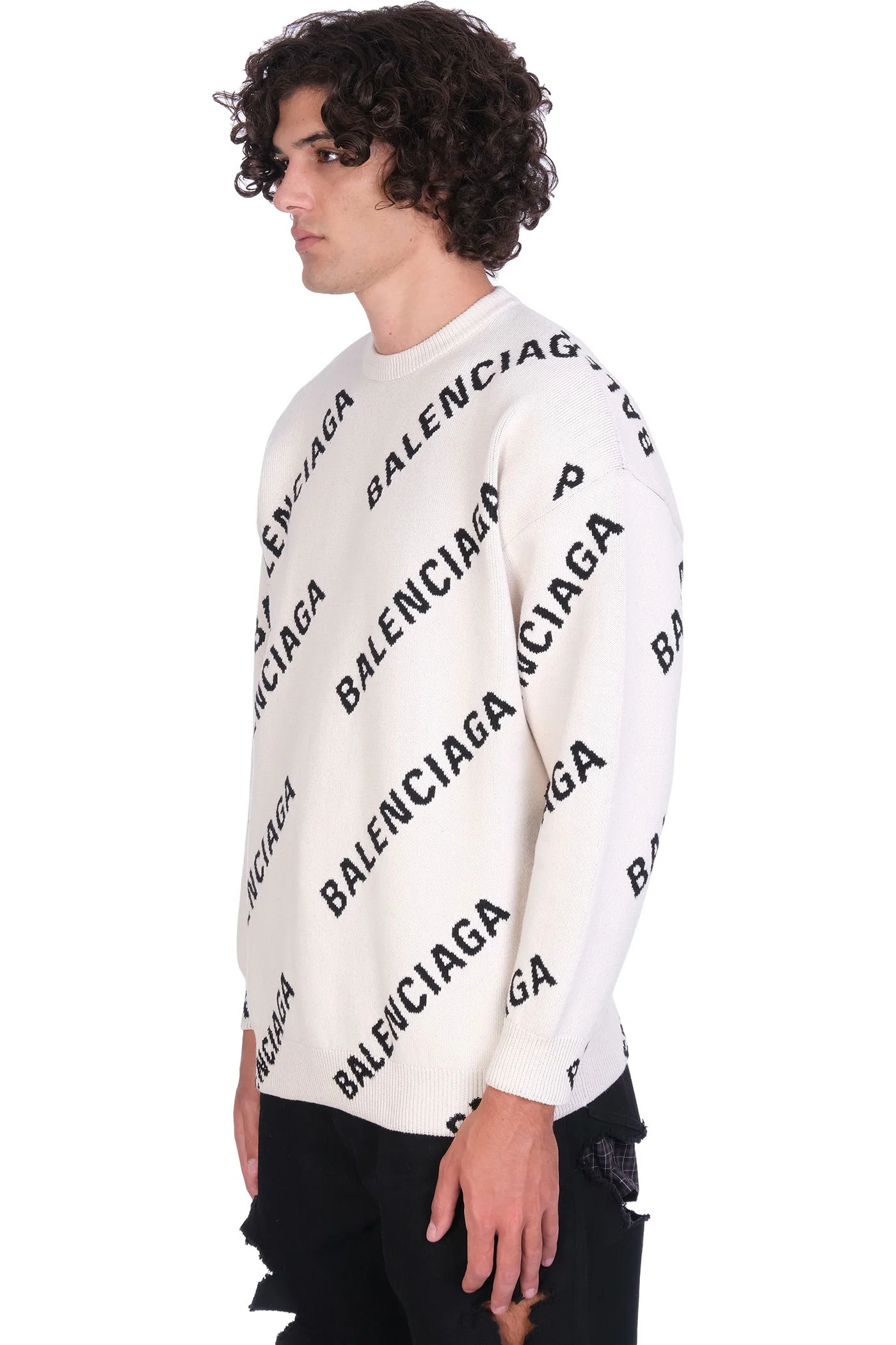 Knitwear in white cotton - Image 4