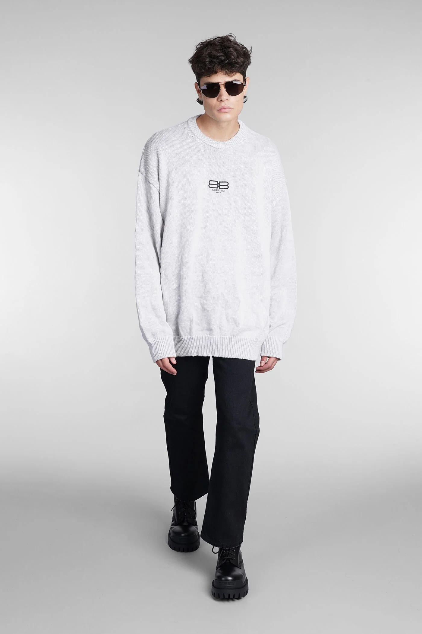 Knitwear in white cotton - Image 2