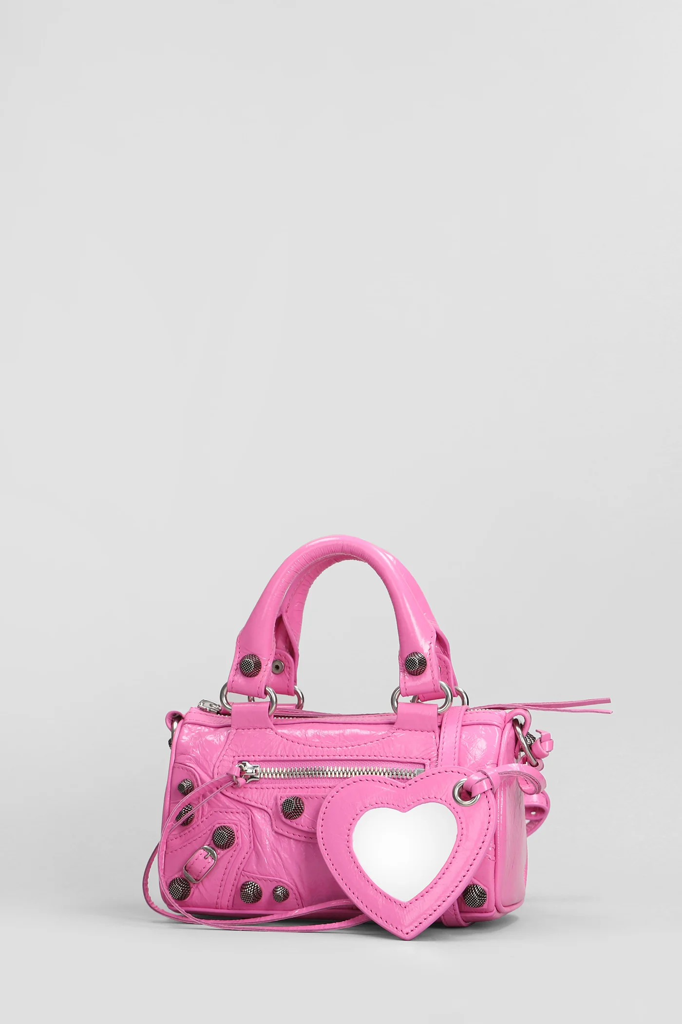 Le cagole nano Hand bag in rose-pink leather - Image 2