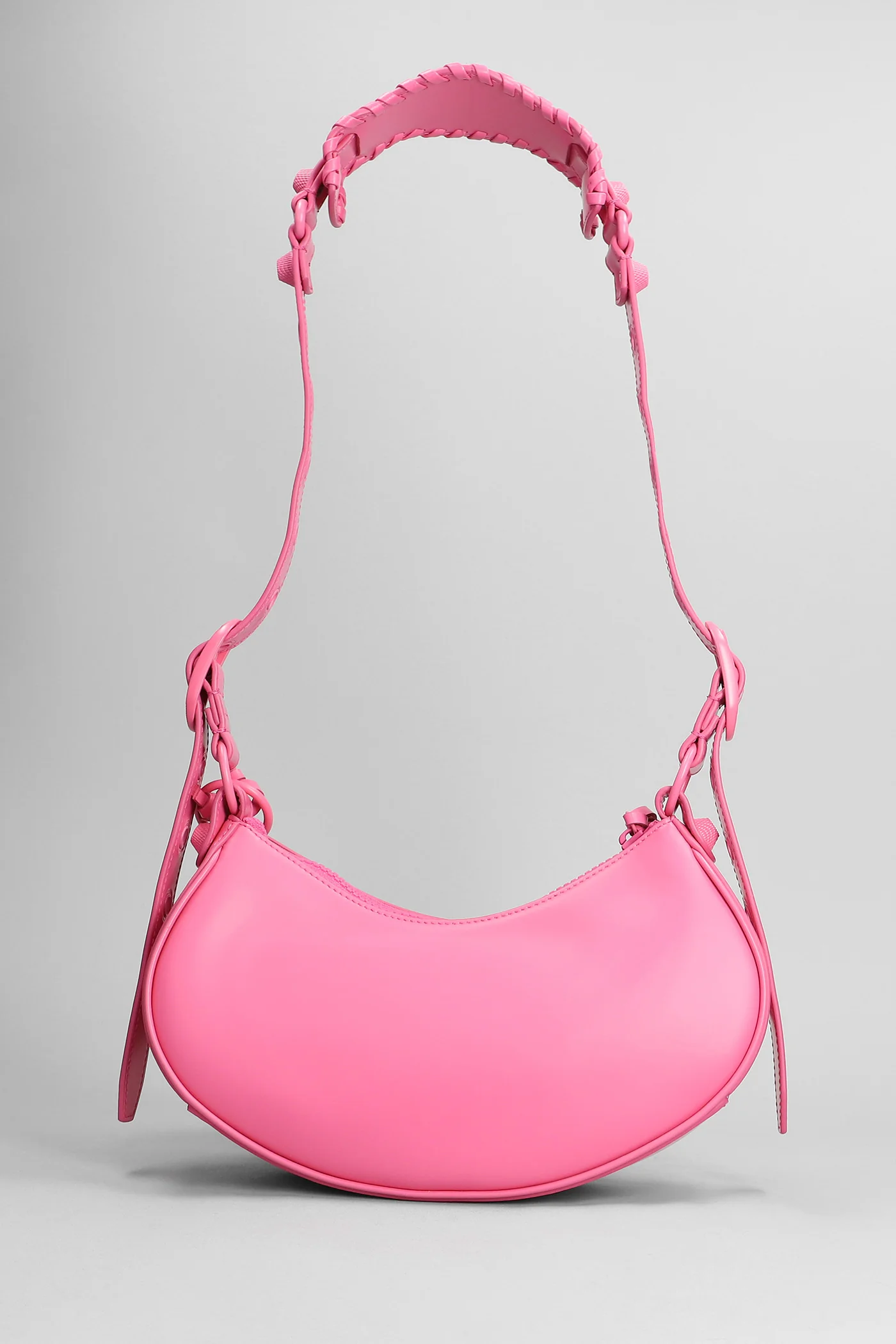 Le cagole sho xs Shoulder bag in rose-pink leather - Image 4