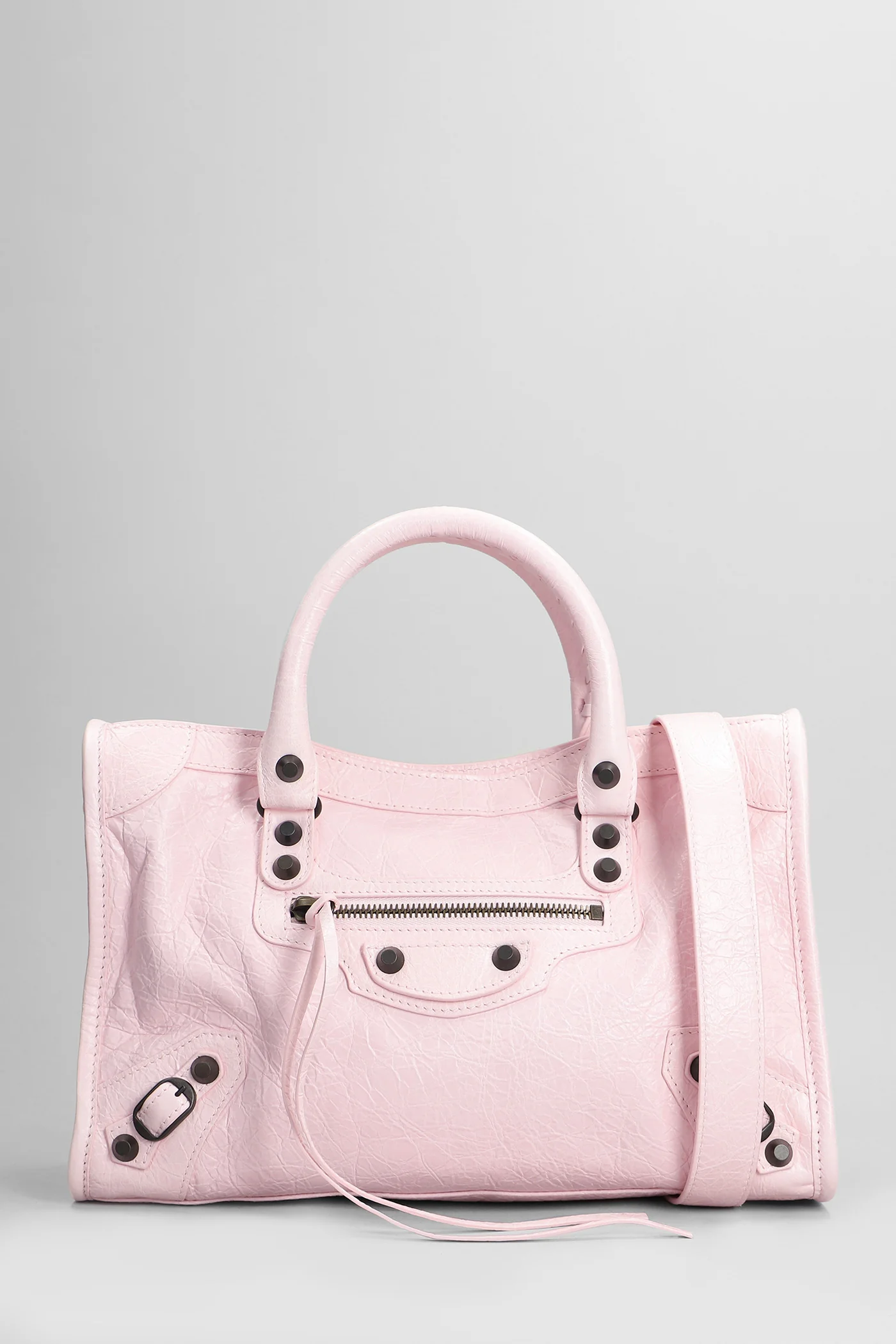 Le city bag s Hand bag in rose-pink leather