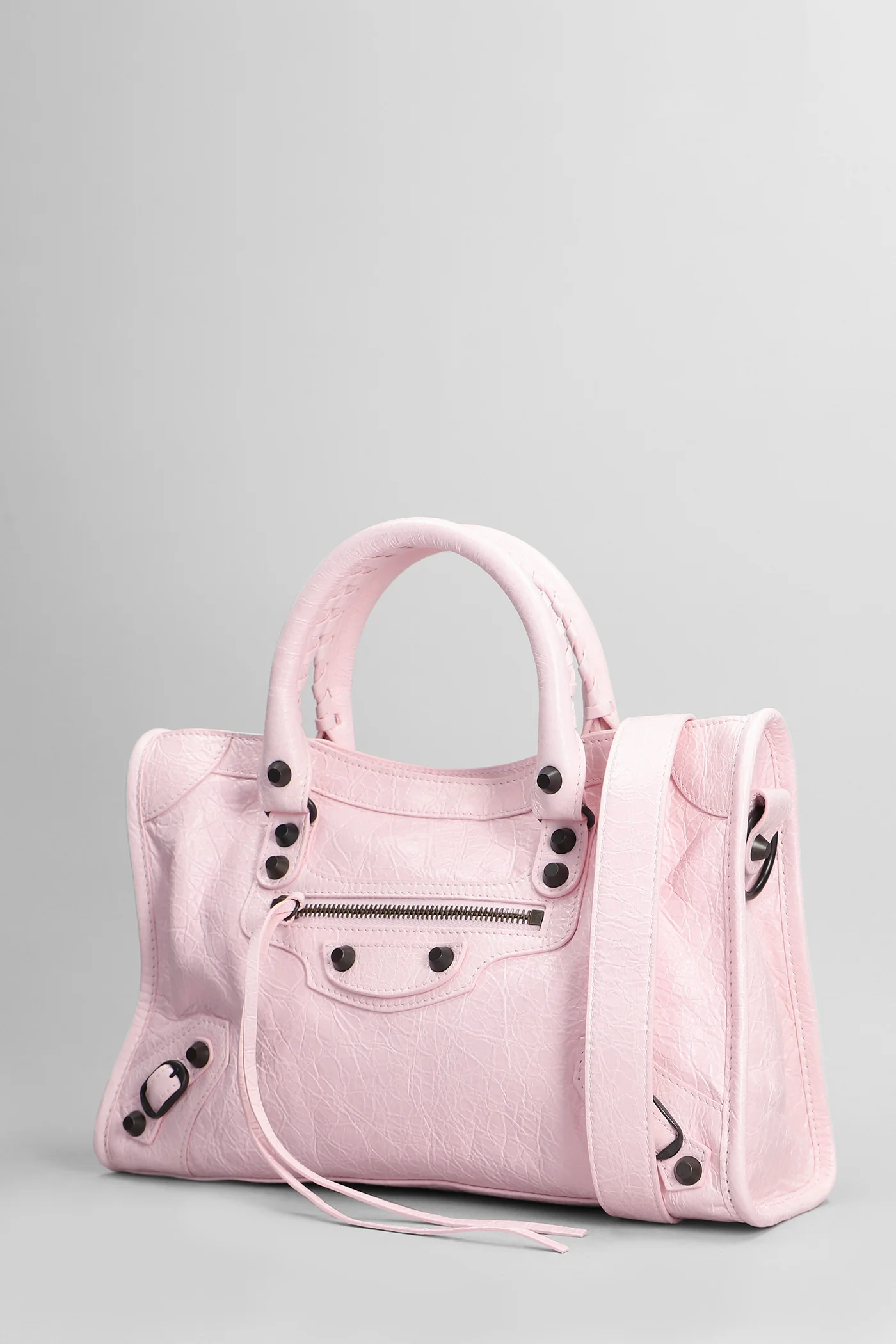 Le city bag s Hand bag in rose-pink leather - Image 2