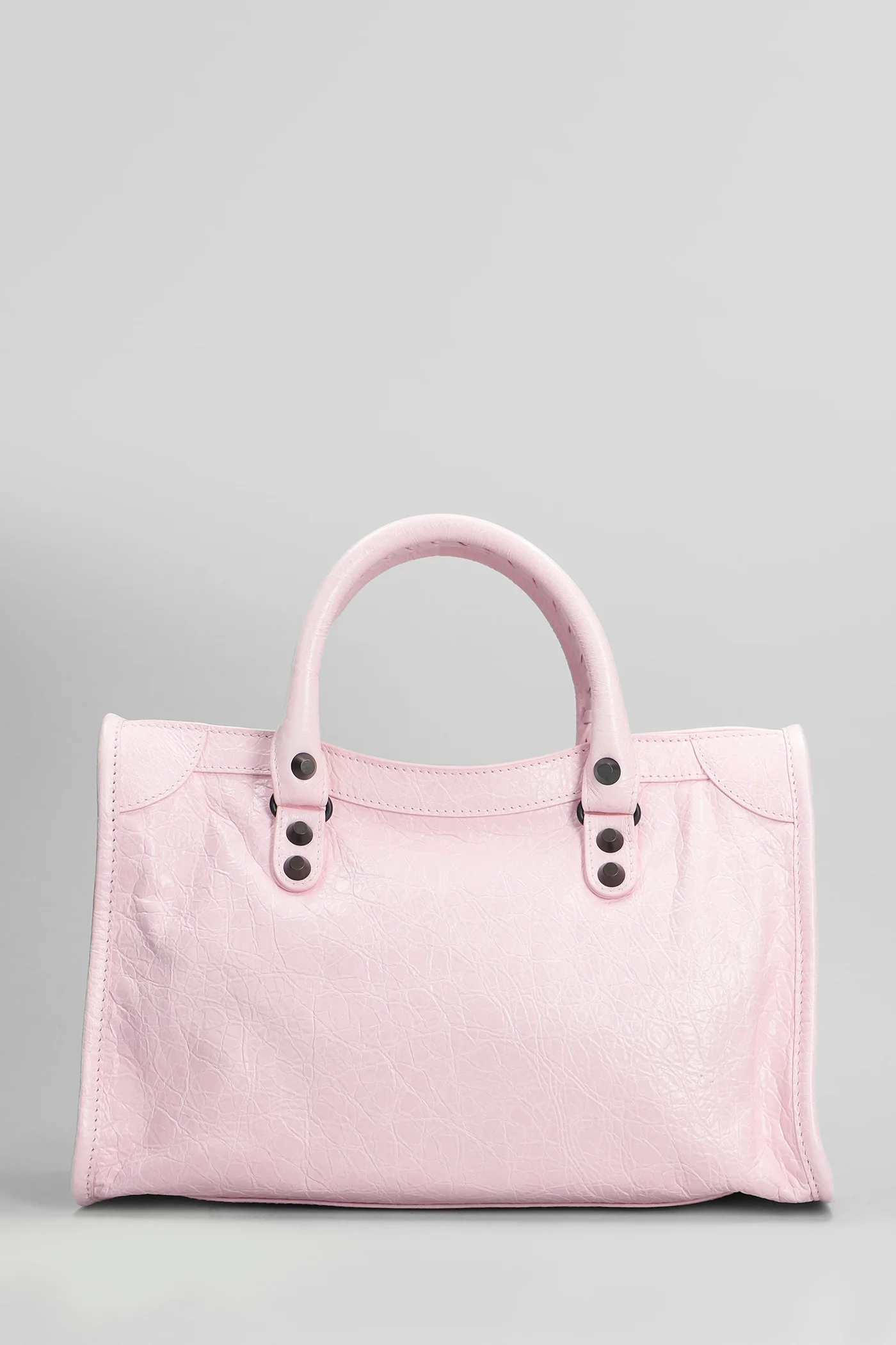 Le city bag s Hand bag in rose-pink leather - Image 3
