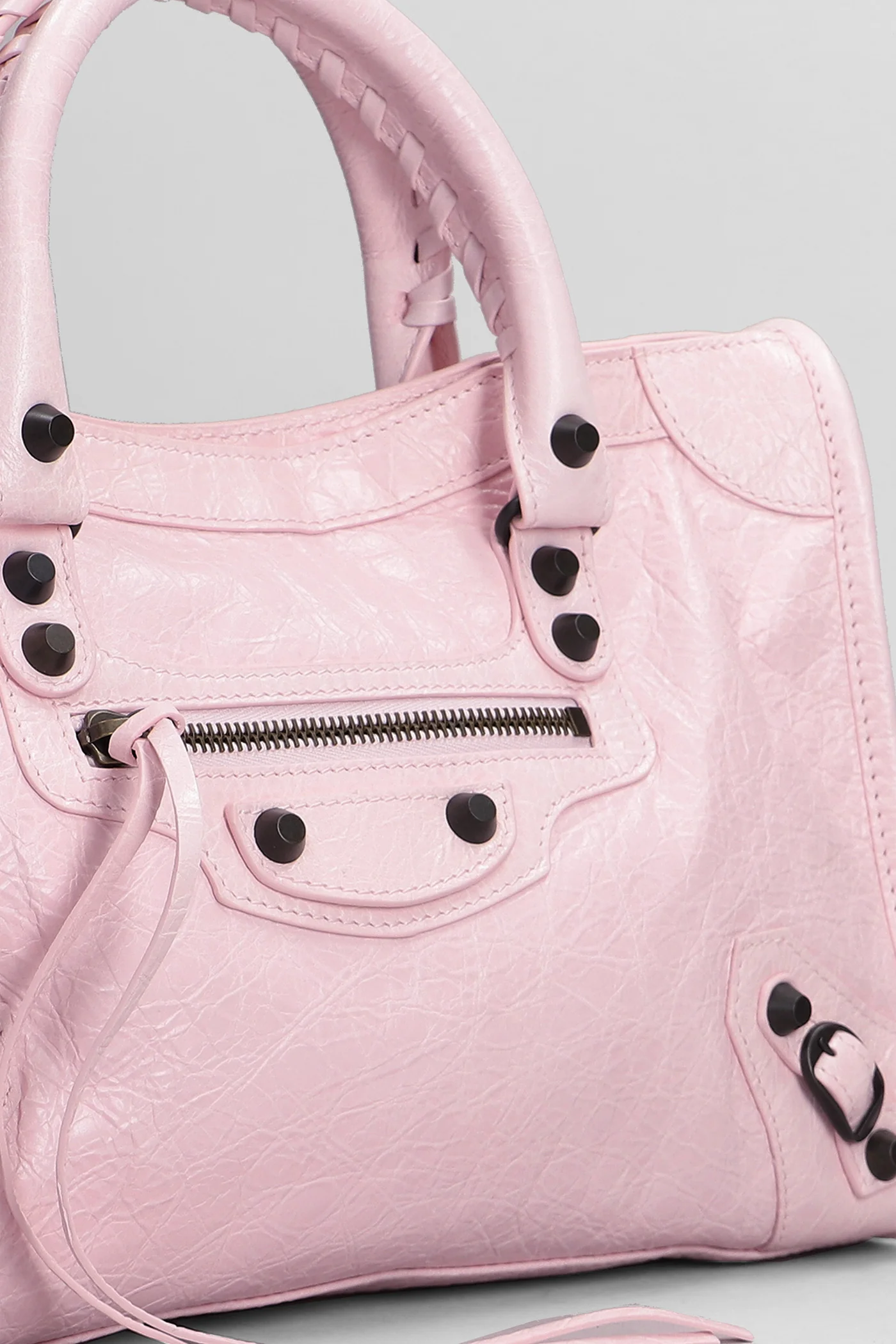 Le city bag s Hand bag in rose-pink leather - Image 4