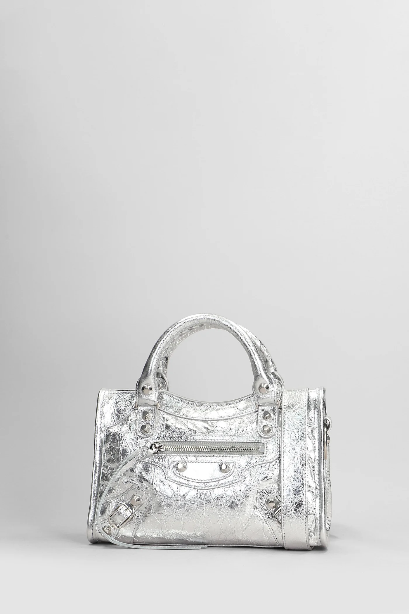 Le city mini bag Hand bag in silver leather - Image 2