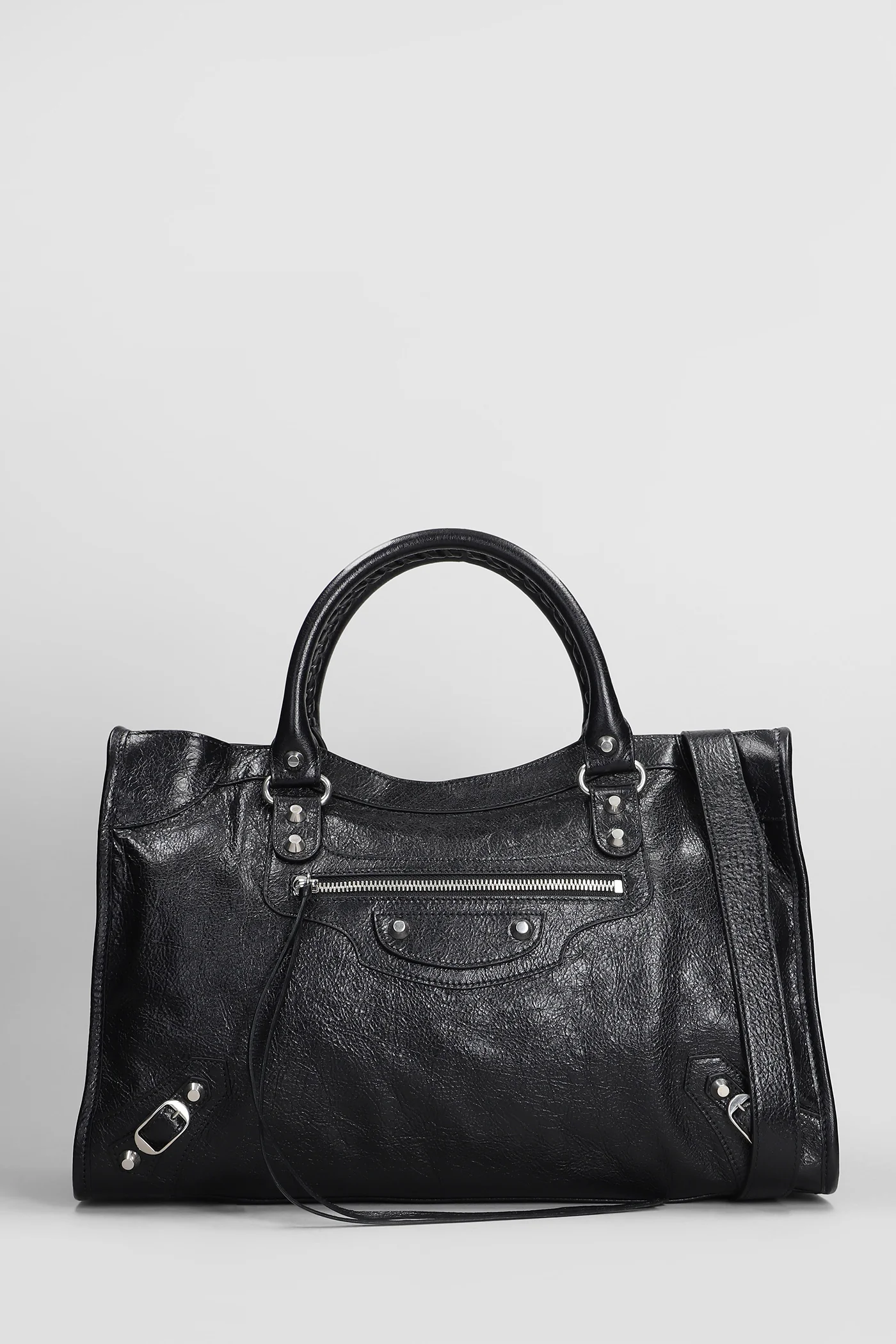 Le city tote m Tote in black leather