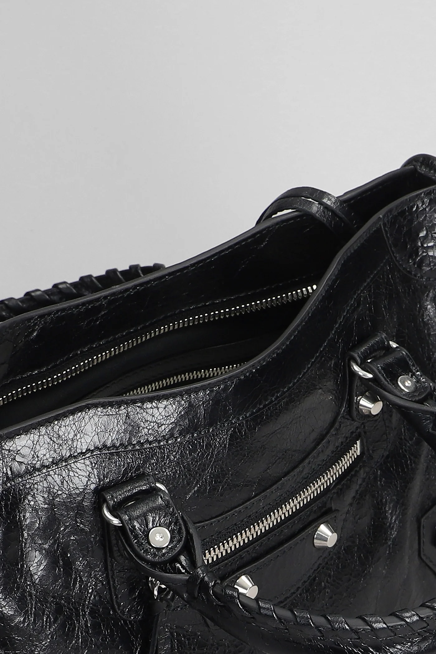 Le city tote s Hand bag in black leather - Image 4